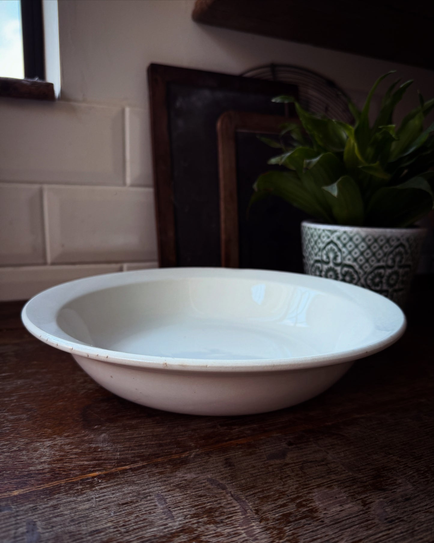 Antique French ironstone serving bowl
