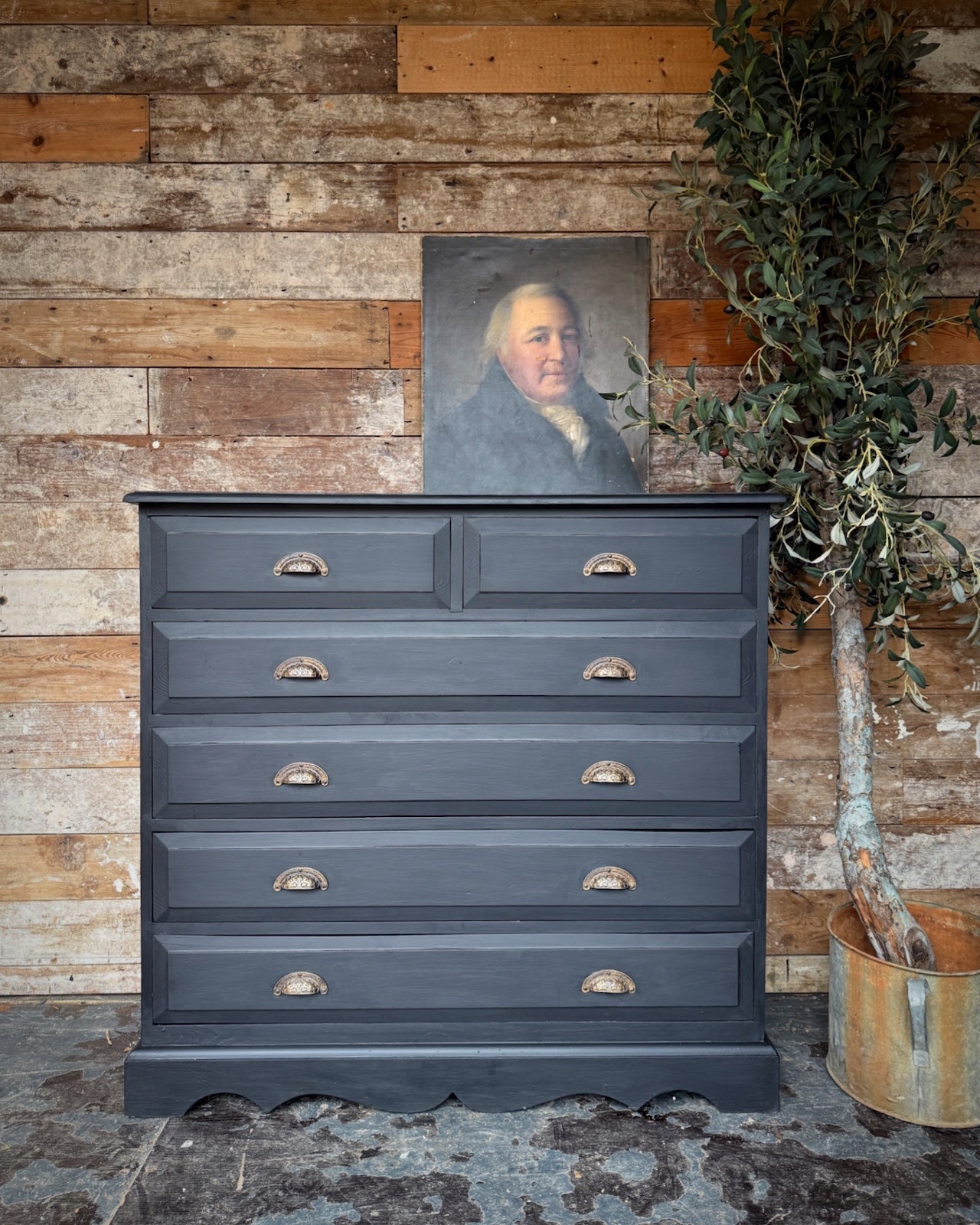 Handsome painted chest of drawers