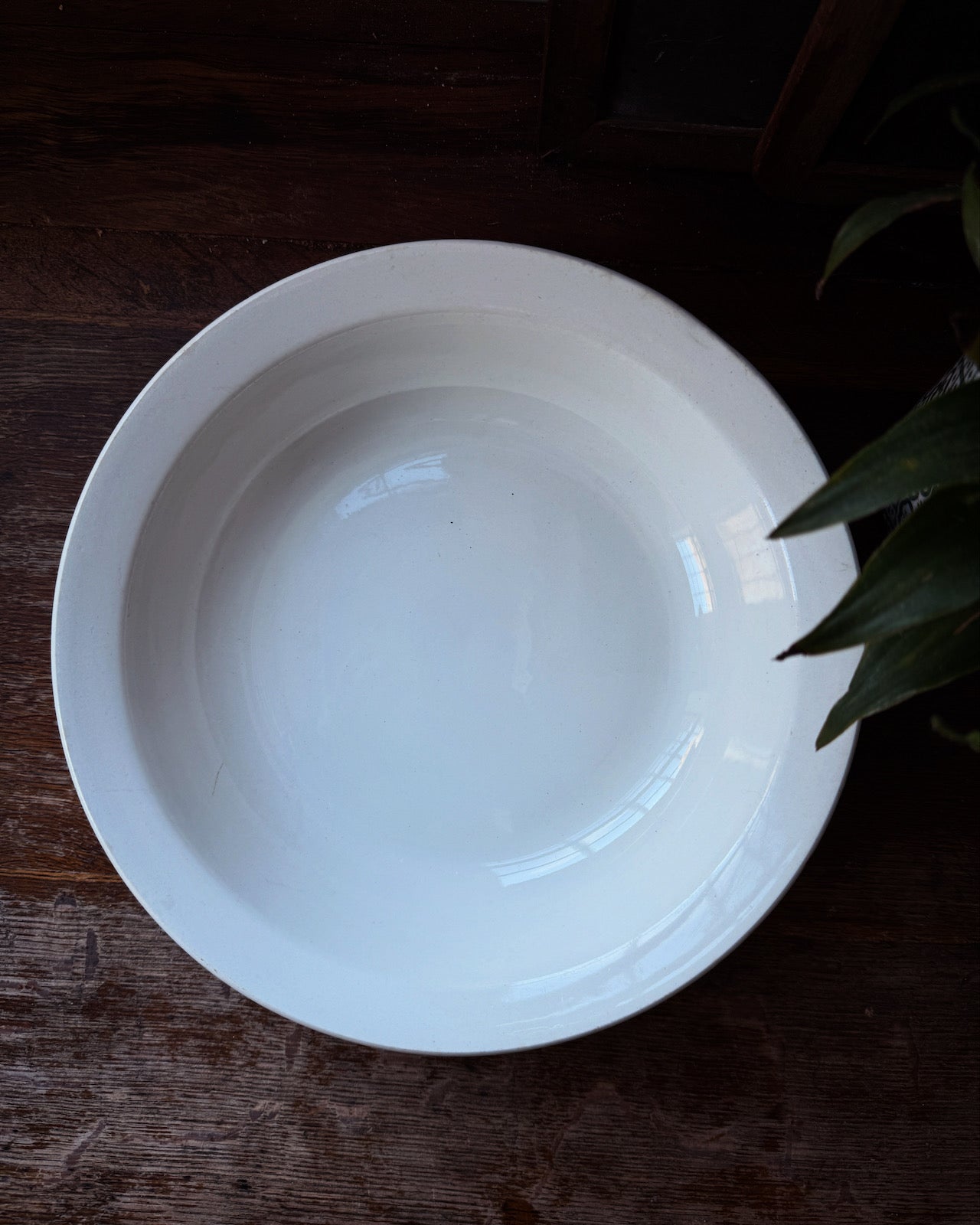 Antique French ironstone serving bowl