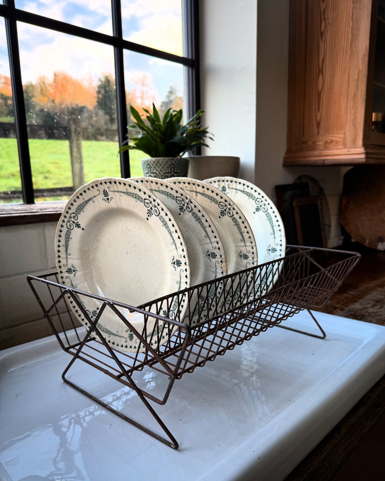 Vintage French dish drainer
