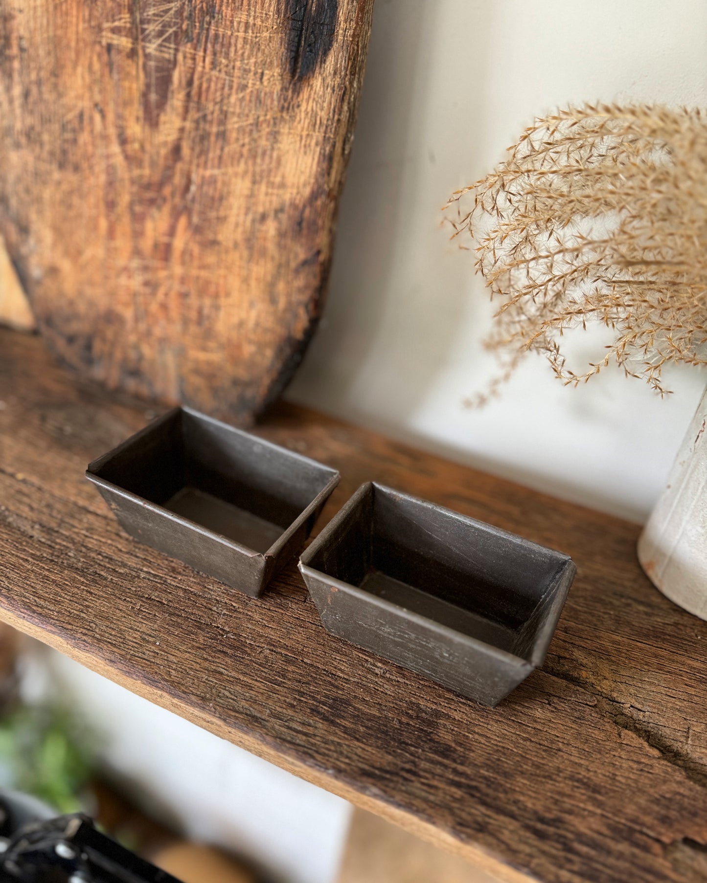 A pair of individual French loaf / cake tins