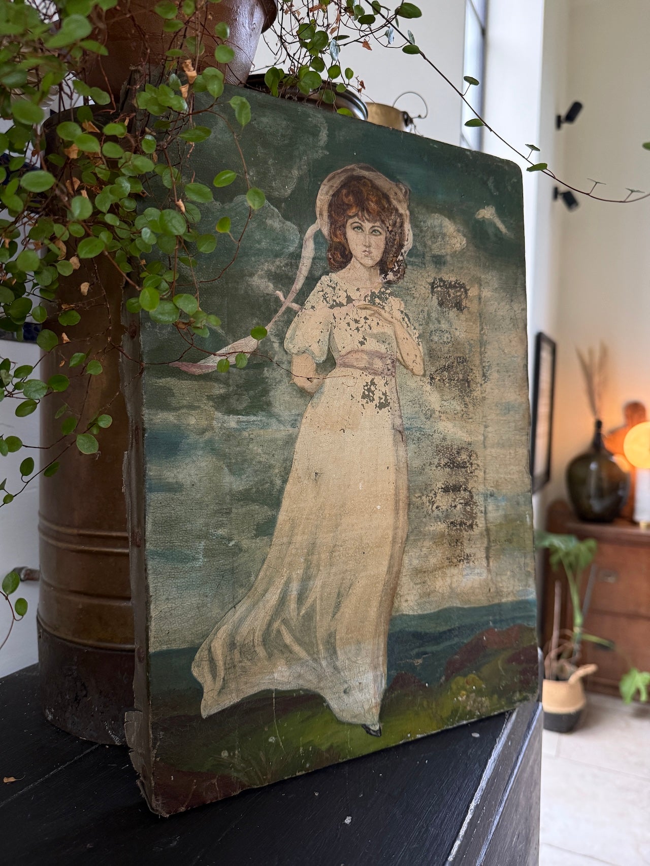 Antique painting - a copy of Miss Pinkie by Thomas Lawrence