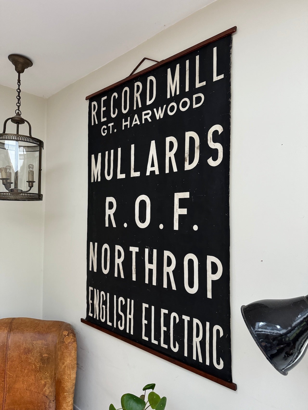 Vintage Lancashire bus blind