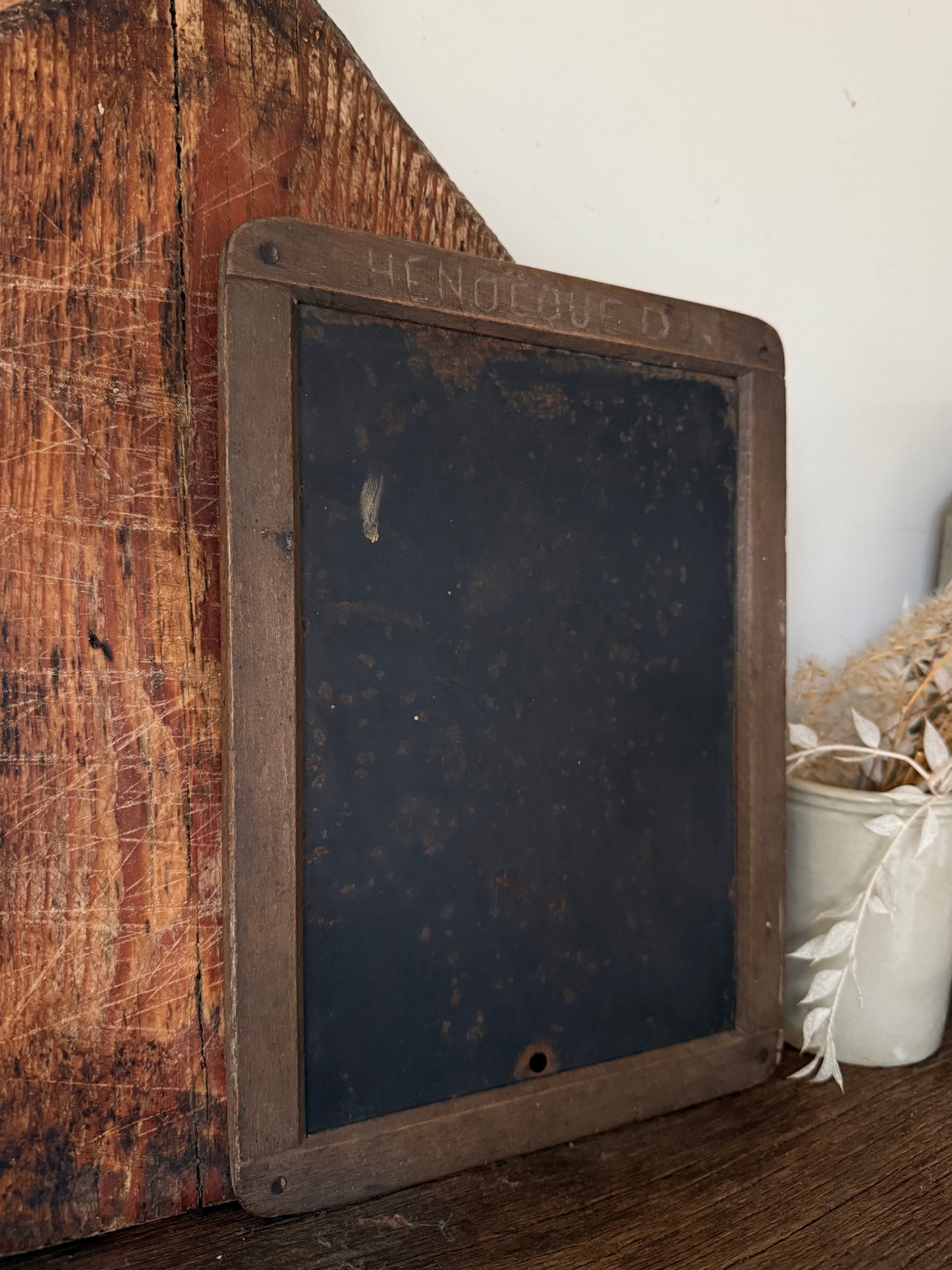 Vintage French school chalkboard