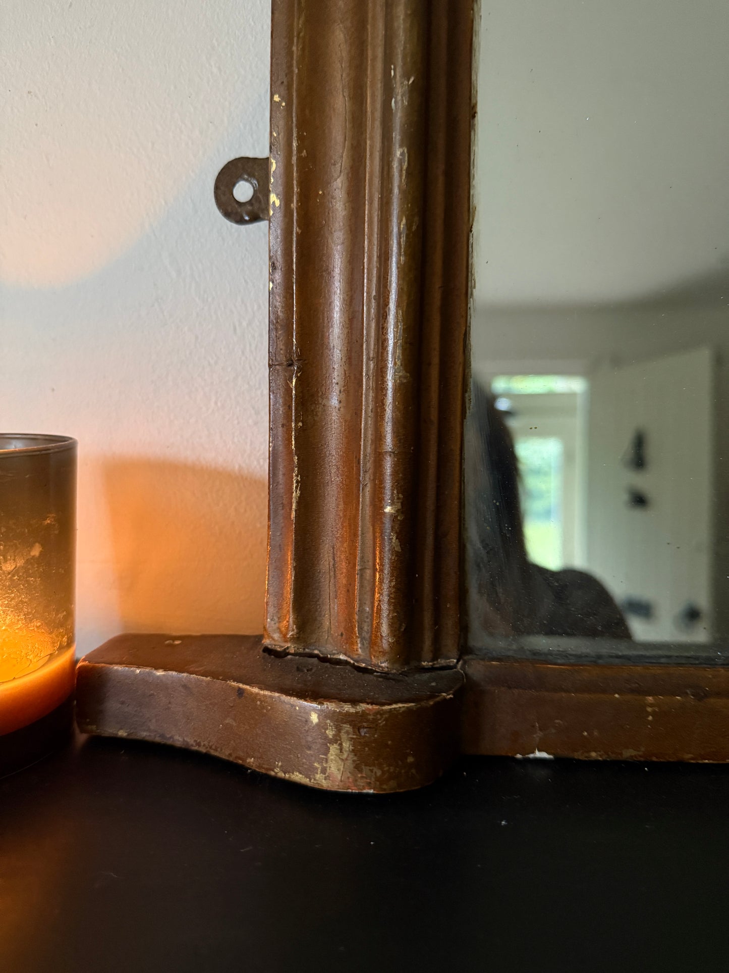 Handsome French overmantle mirror