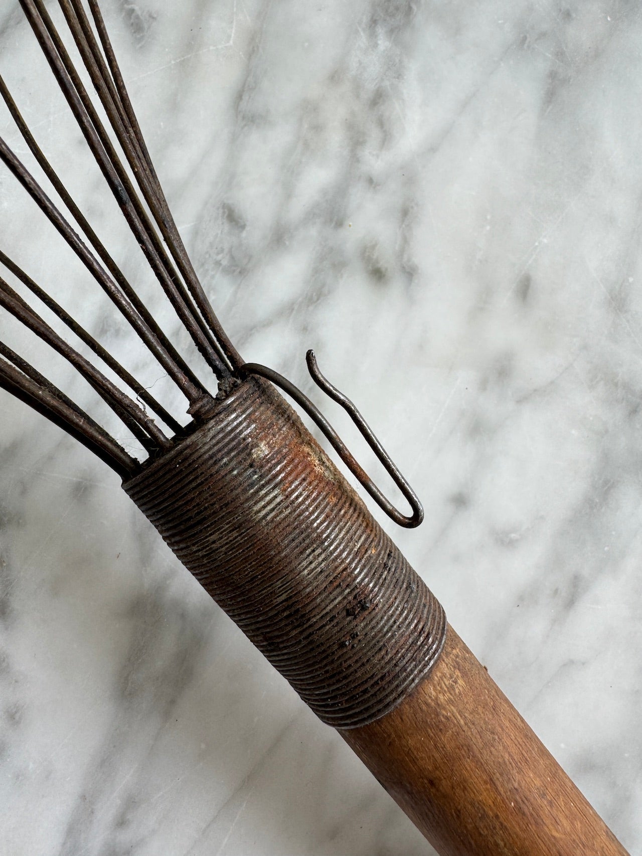 Vintage French extra large chef's whisk