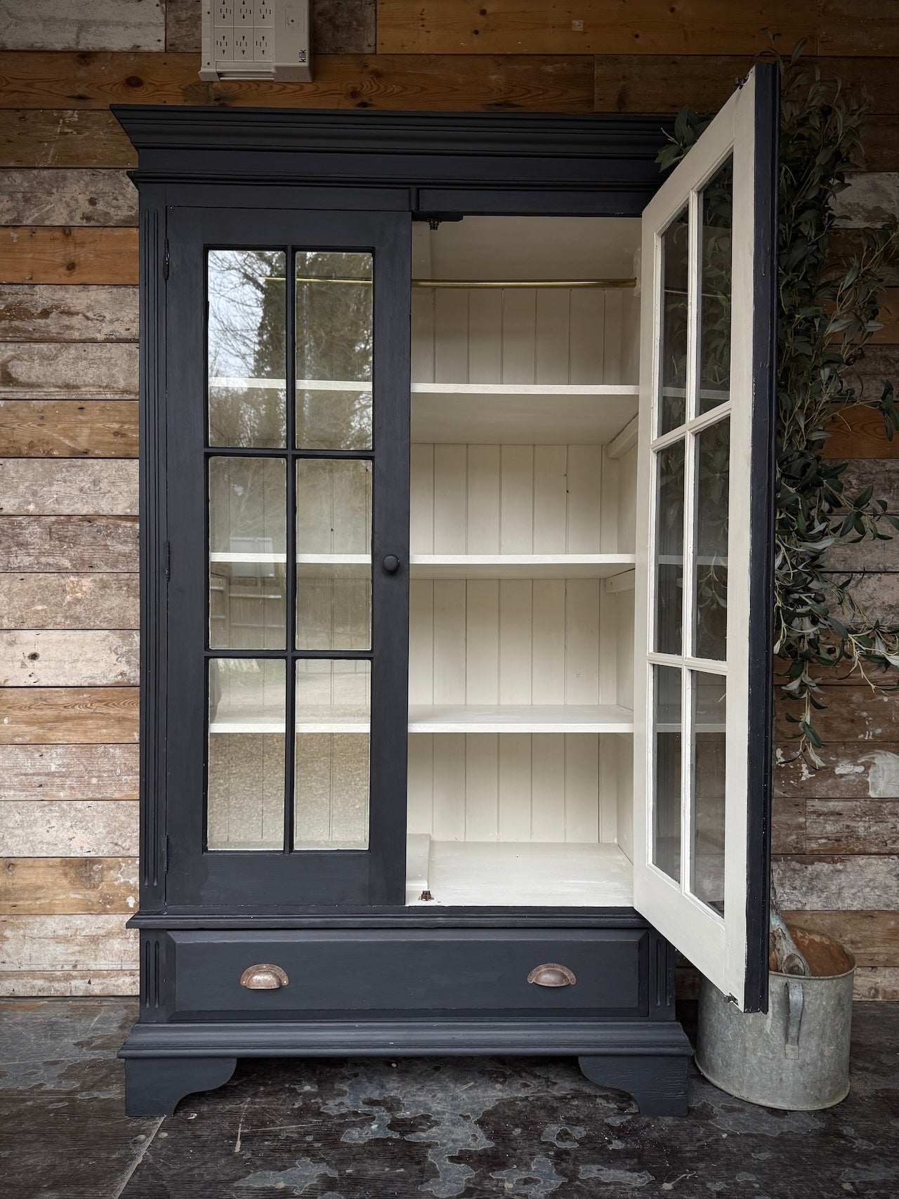Gorgeous vintage glazed cupboard / wardrobe
