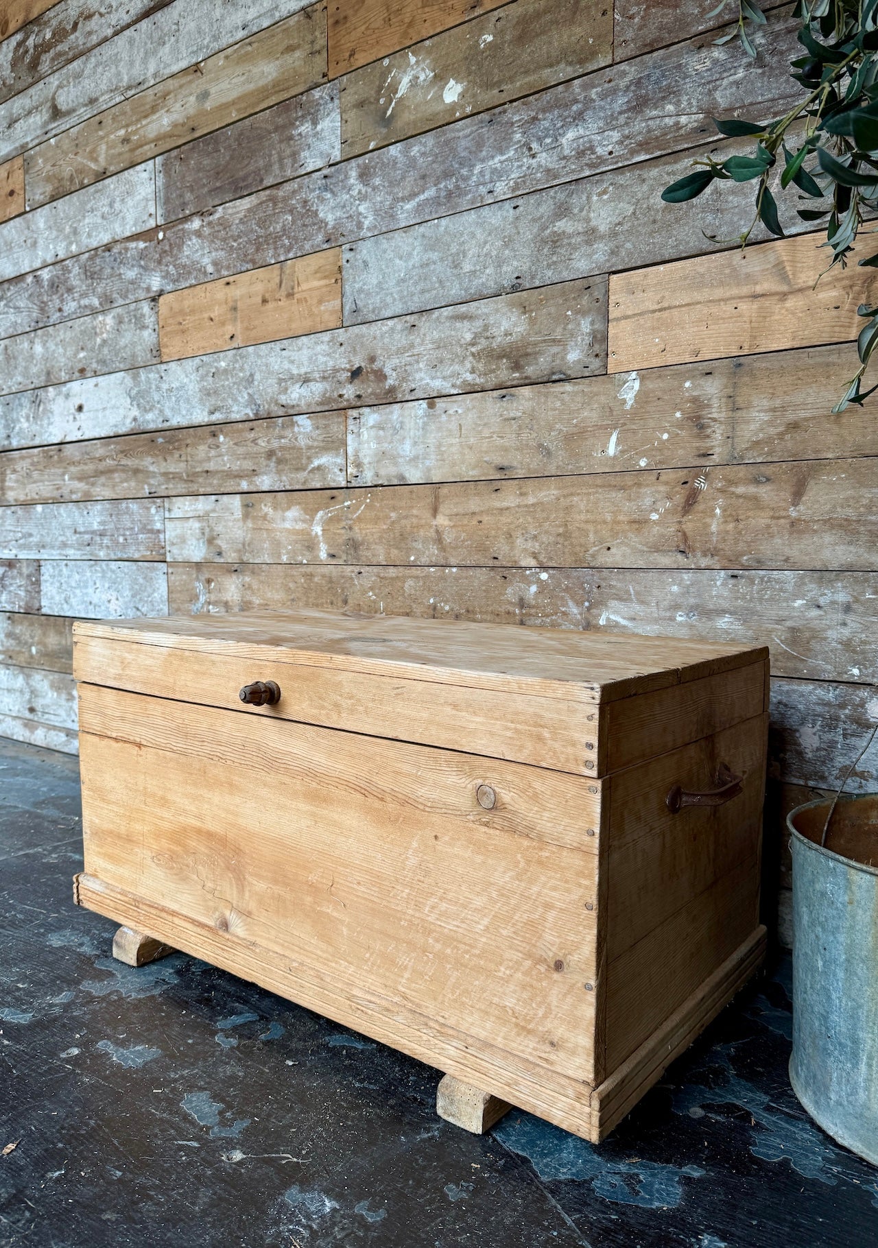 Old pine blanket box / trunk