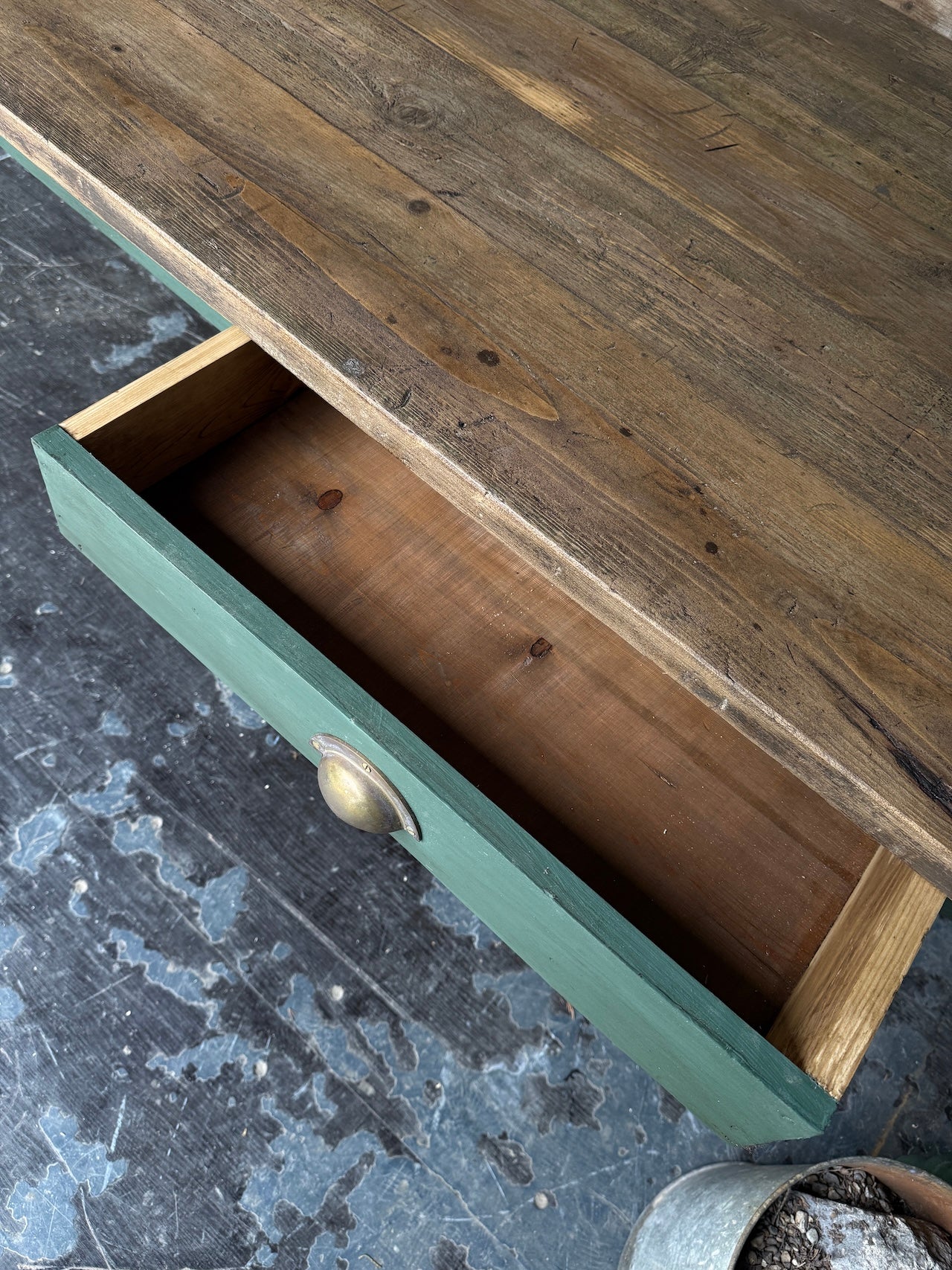 Large rustic 3.9m farmhouse table