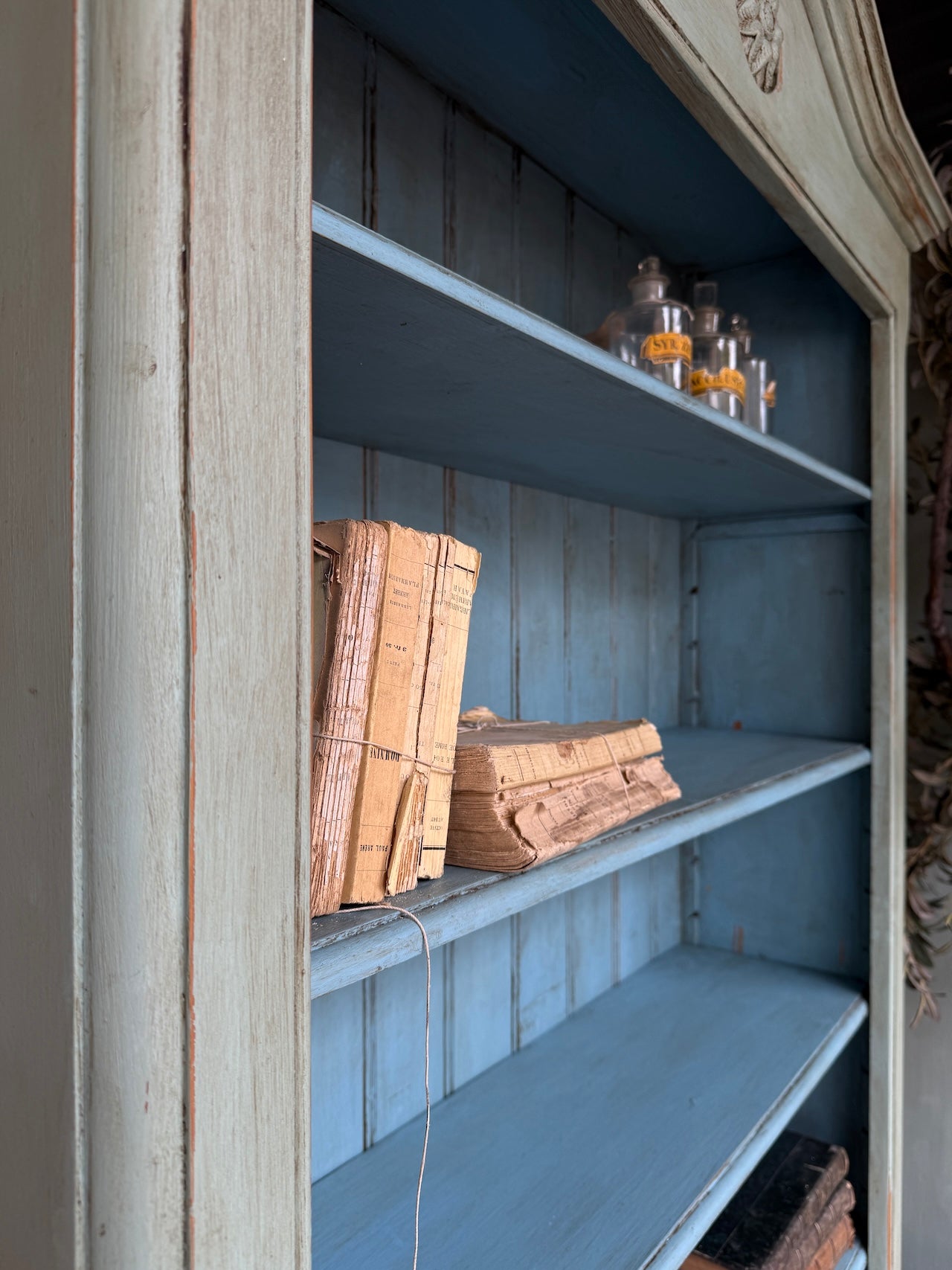 Gorgeous painted open bookcase
