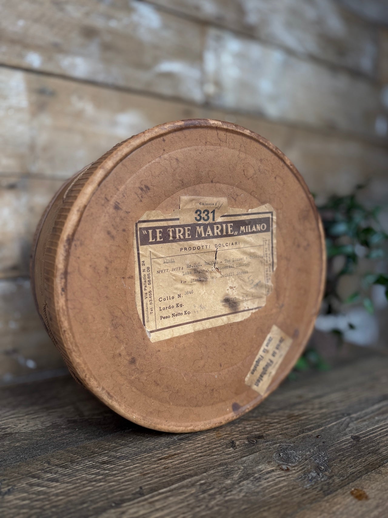 Vintage 'Le Tre Marie' Panettone box