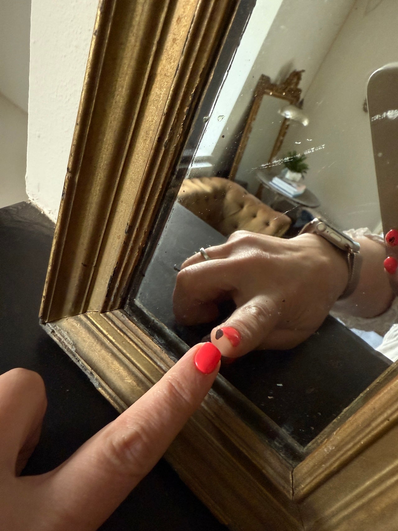 Lovely little antique mirror
