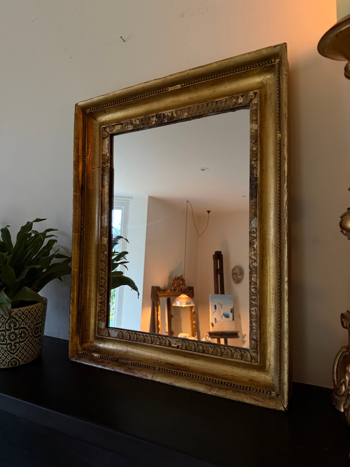 Pretty French gilt mirror