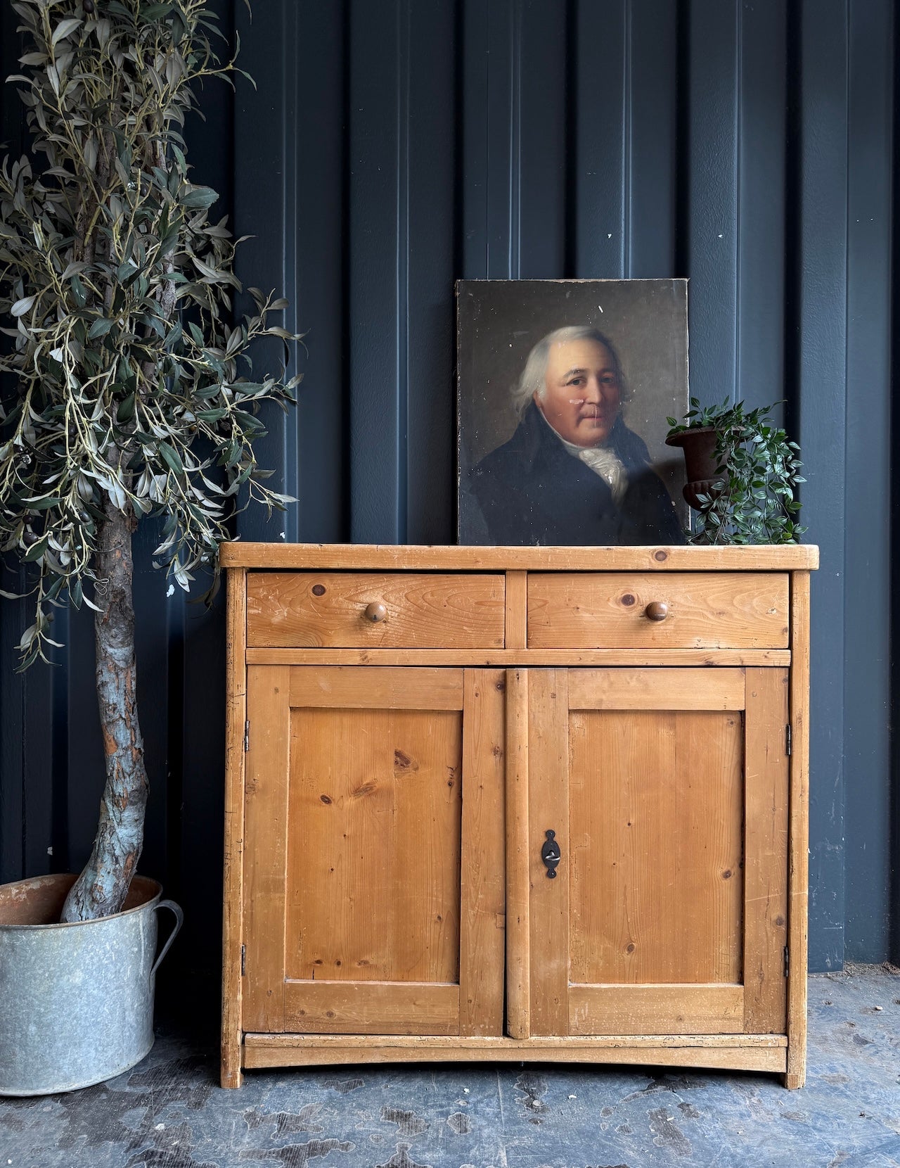 Rustic old pine sideboard