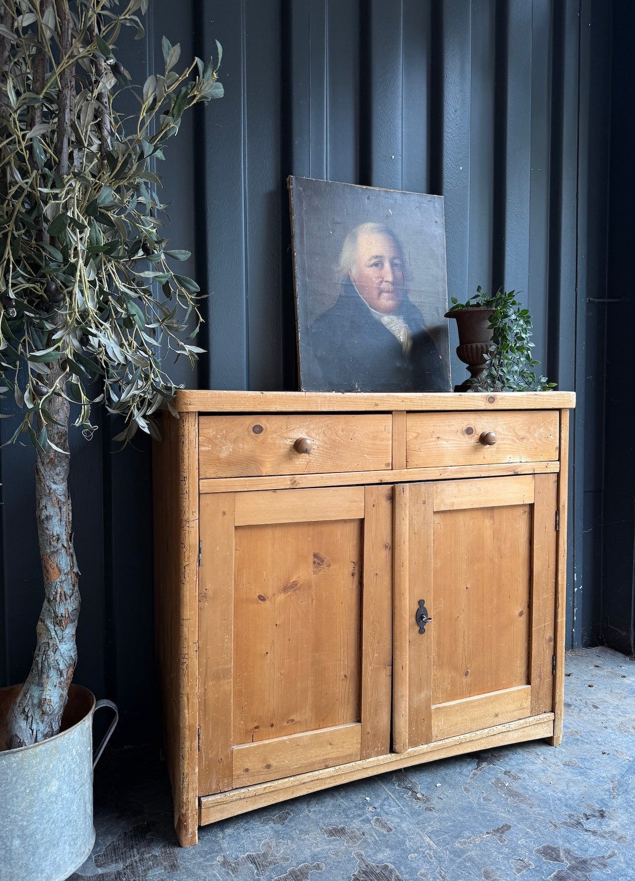Rustic old pine sideboard