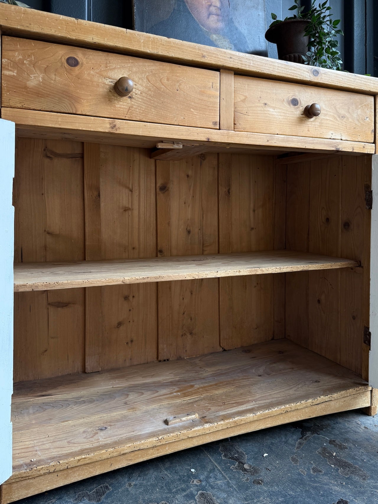 Rustic old pine sideboard