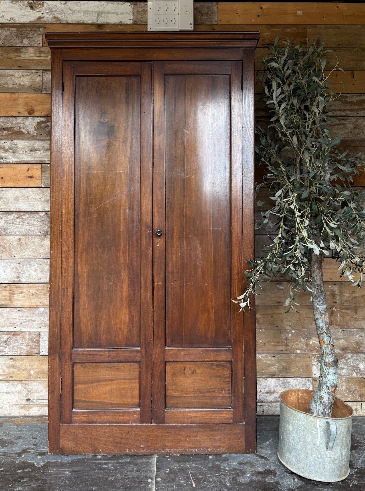 Victorian mahogany cloaks cupboard