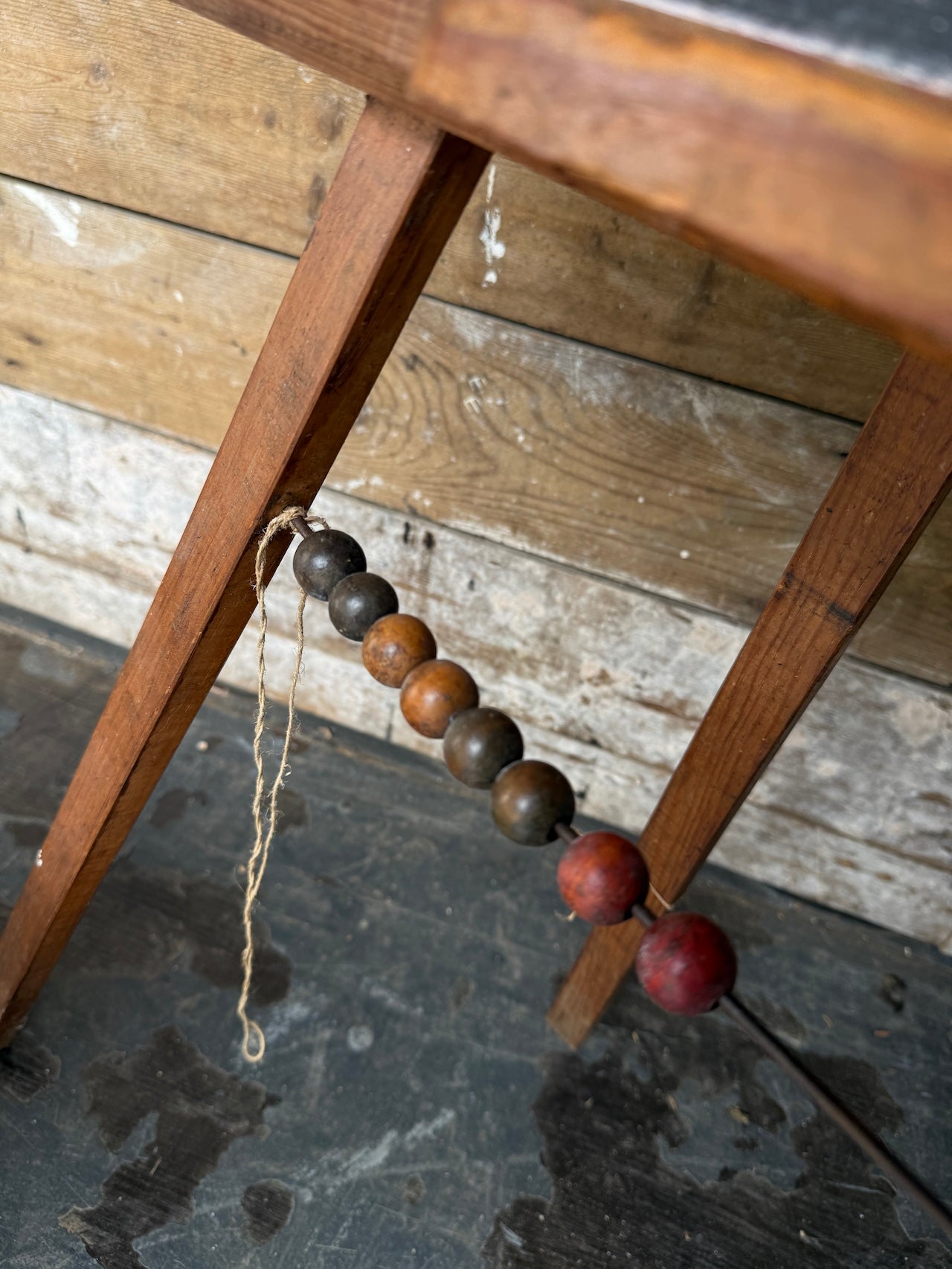Fabulous vintage French easel chalkboard and school chair