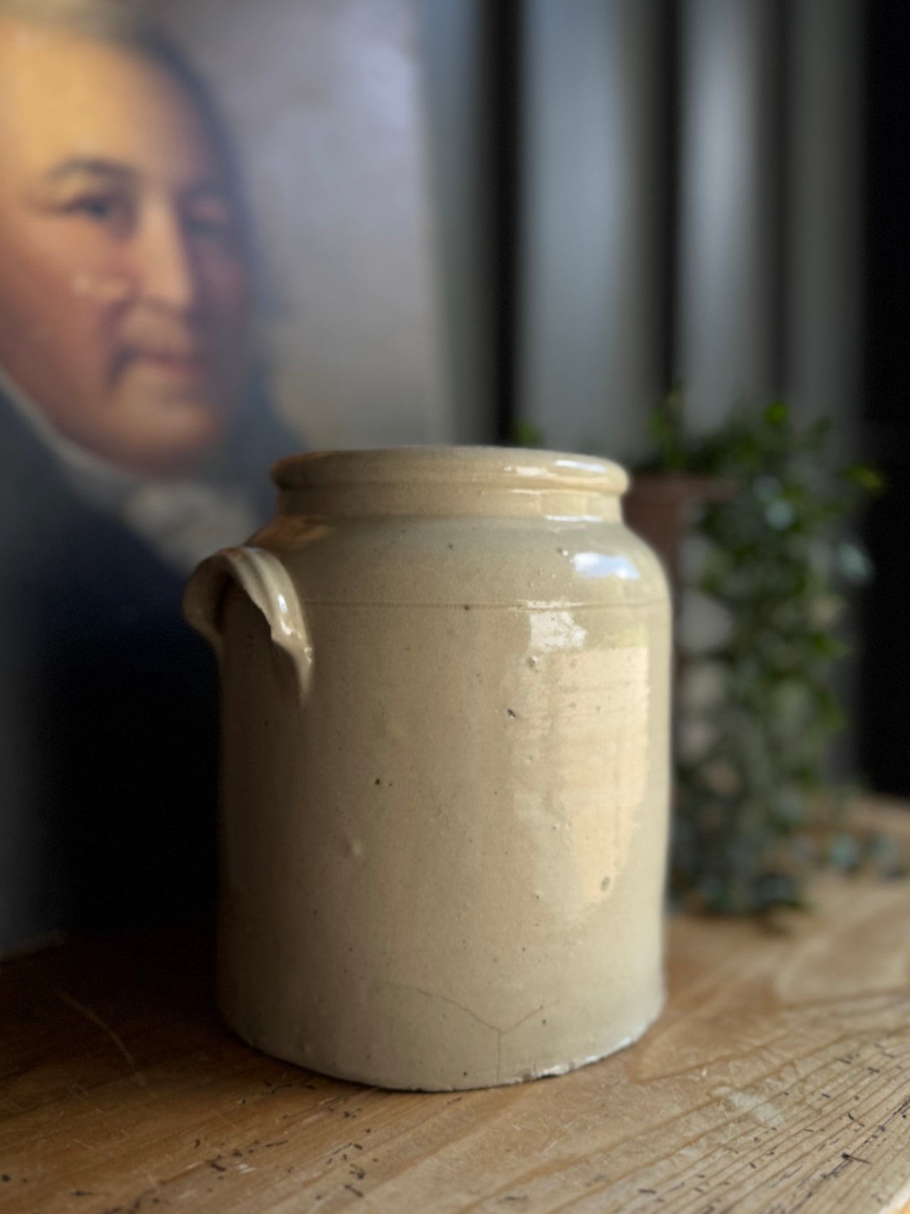 Antique French Earthenware Confit pot