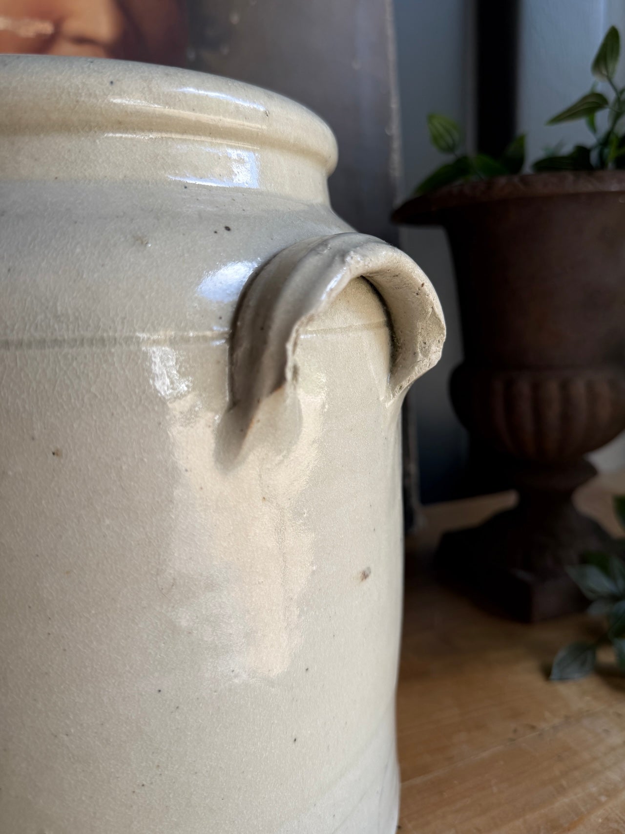 Antique French Earthenware Confit pot