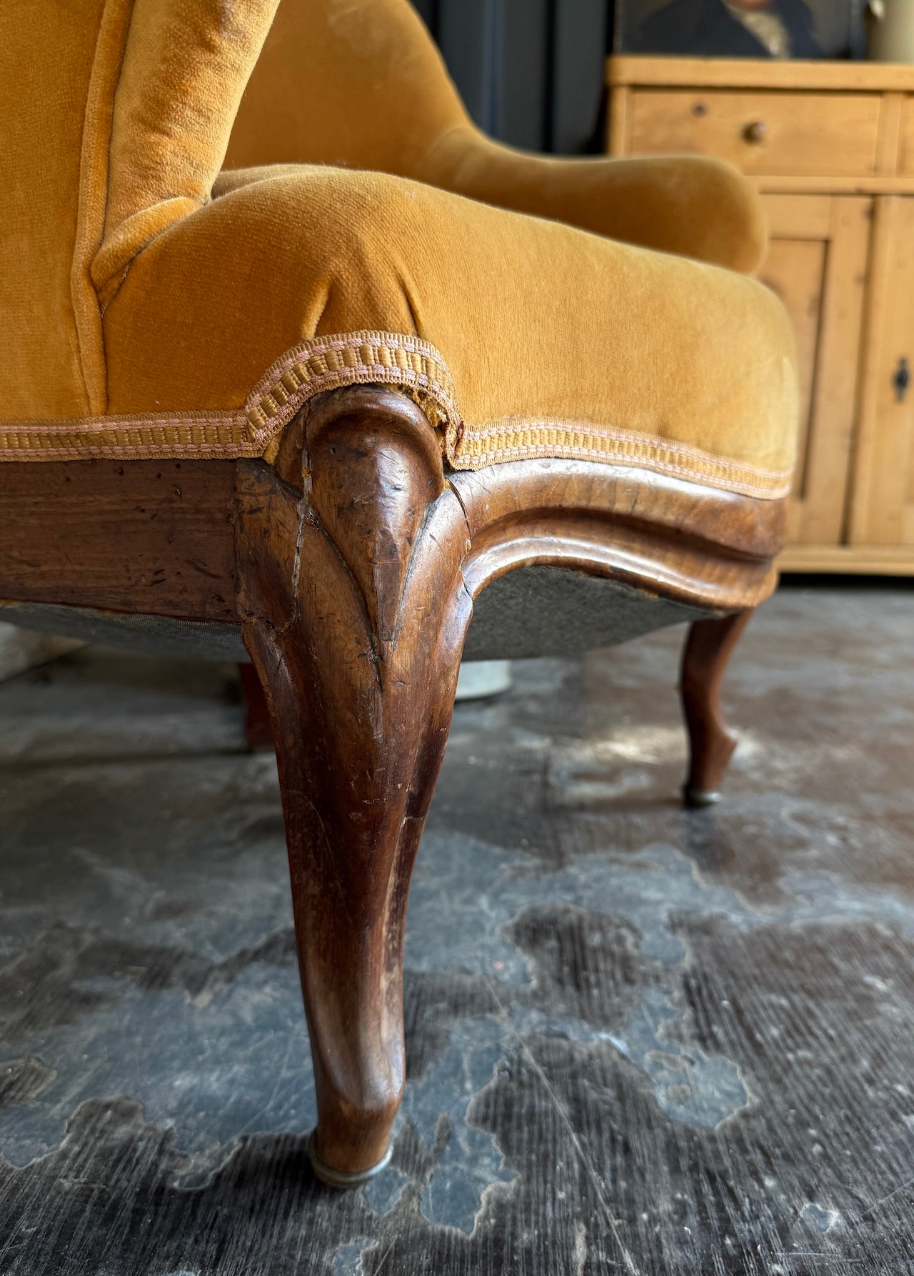 Antique French 19th century Napoleon III armchair