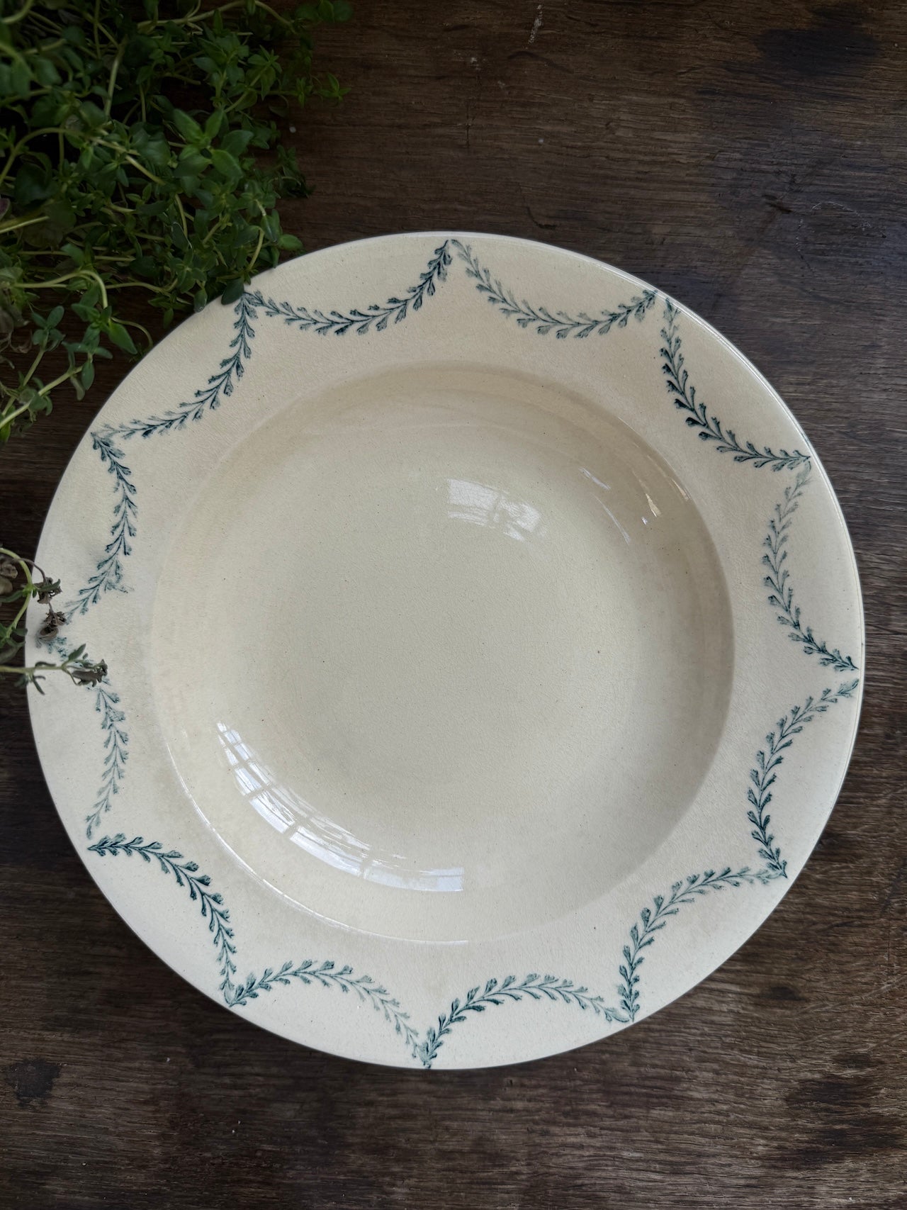 Set of 4 vintage French shallow bowls