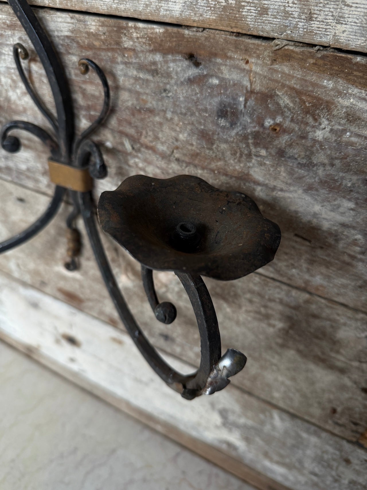 Pair of rustic wall sconces