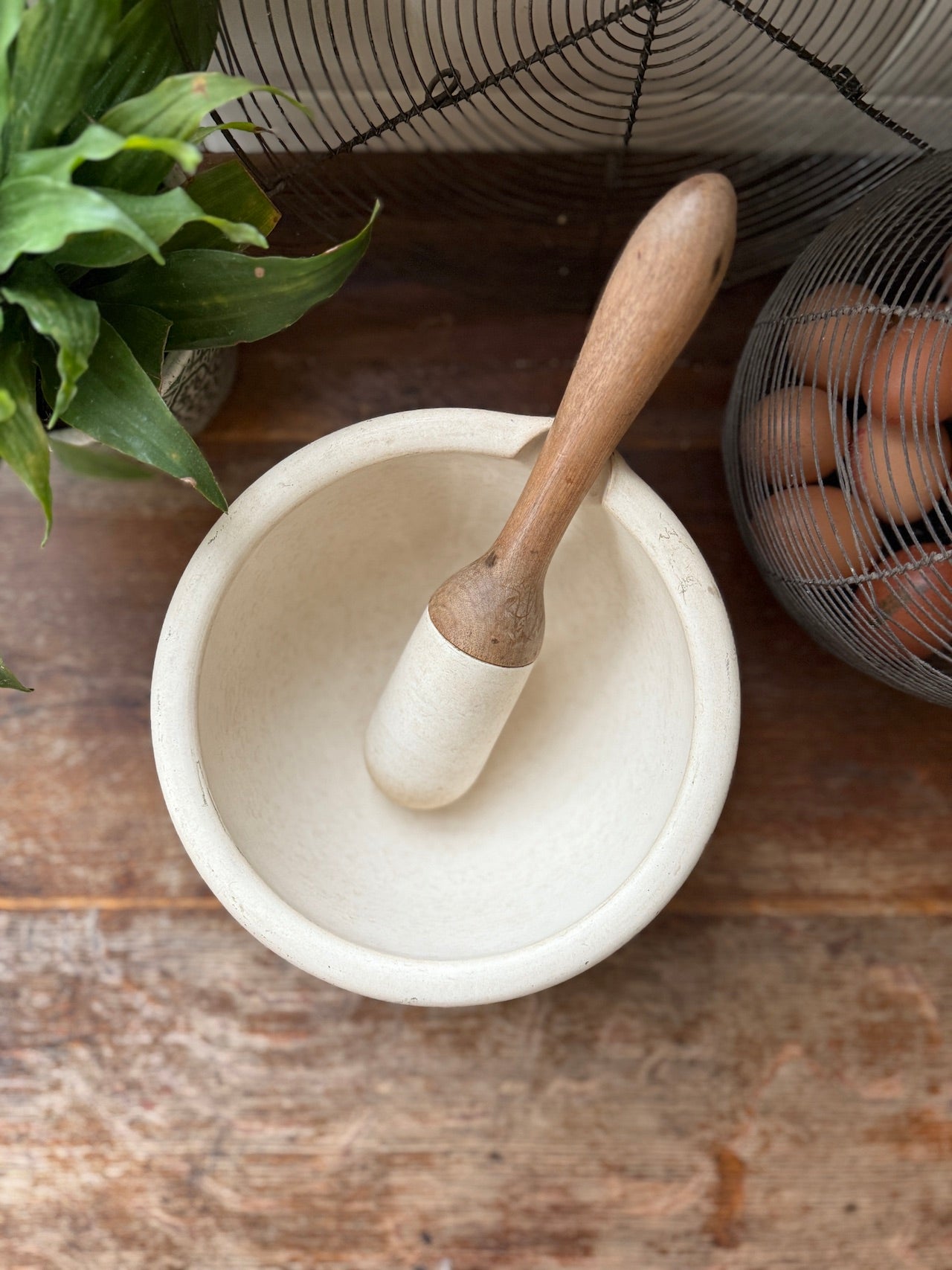 Large antique pestle & mortar