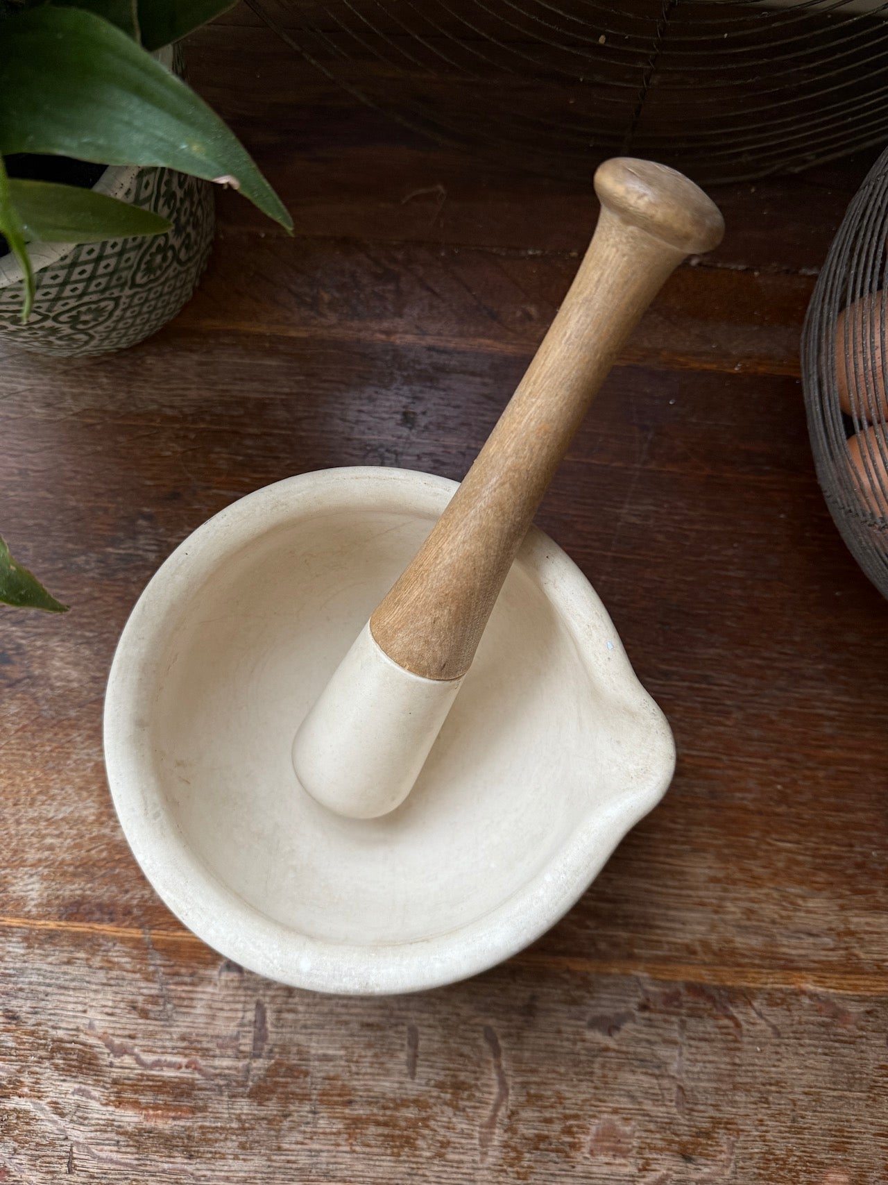 Lovely antique pestle & mortar