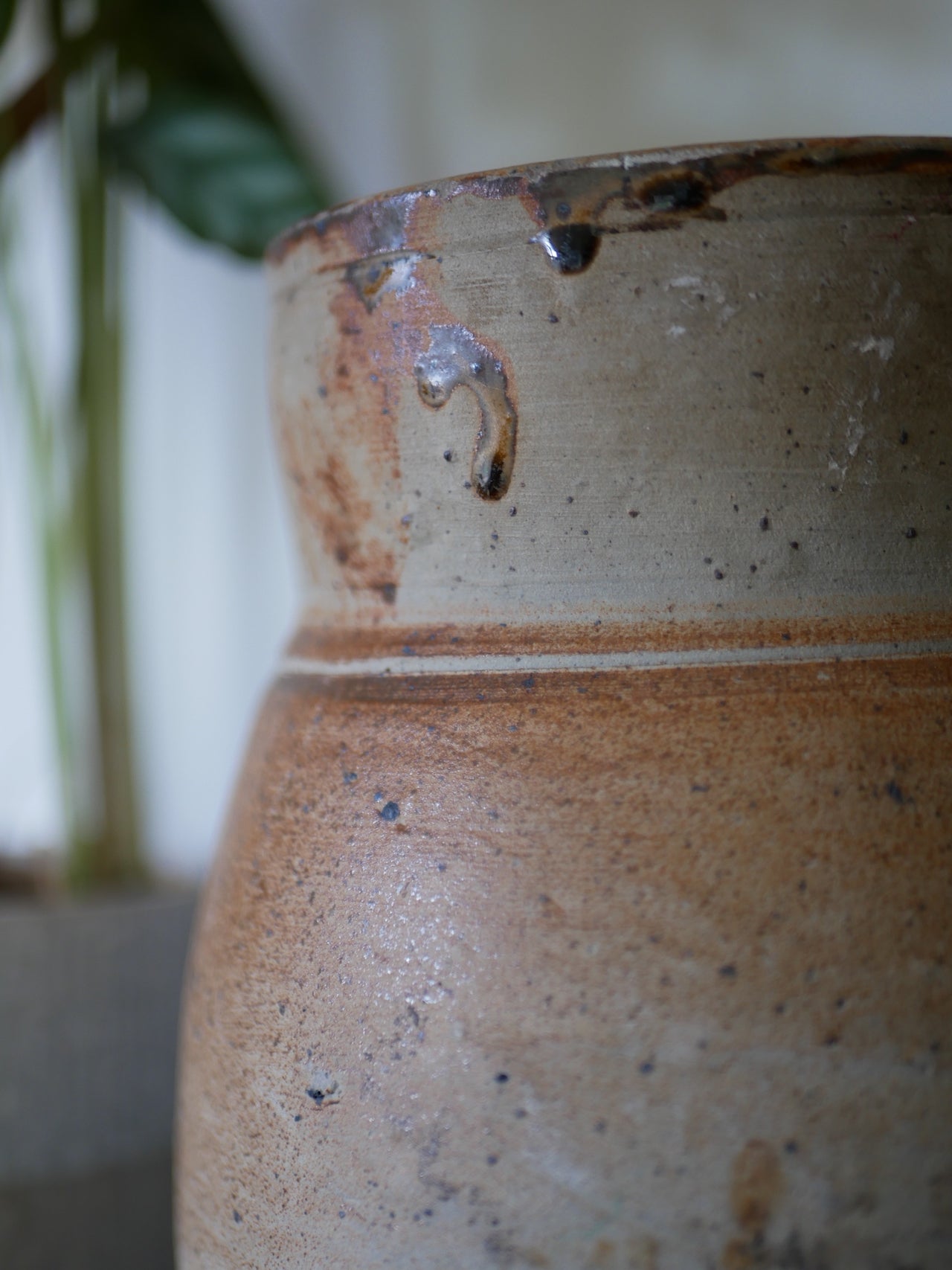 Large Antique French Earthenware Jug