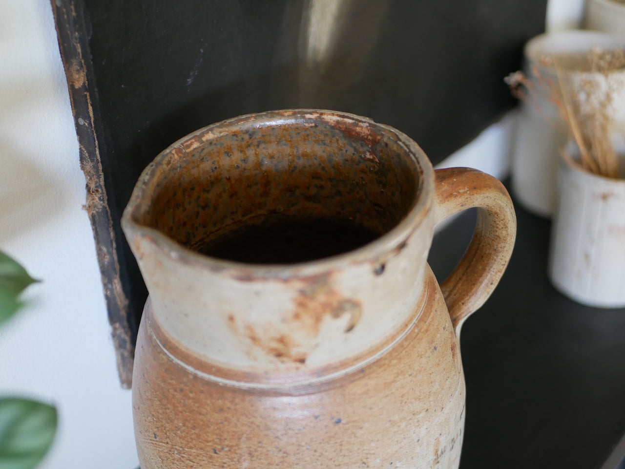 Large Antique French Earthenware Jug