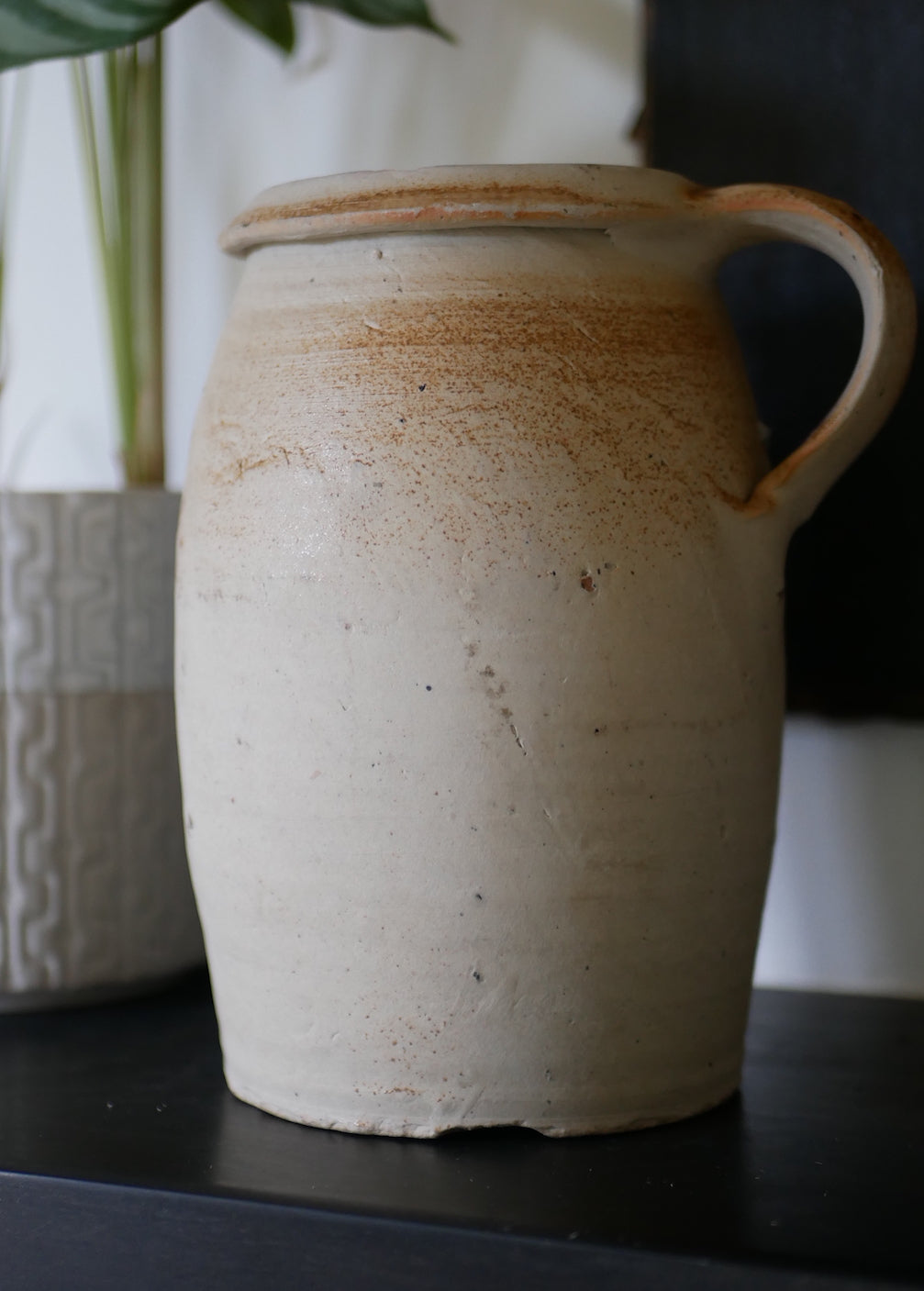 Medium Antique French Earthenware Jug
