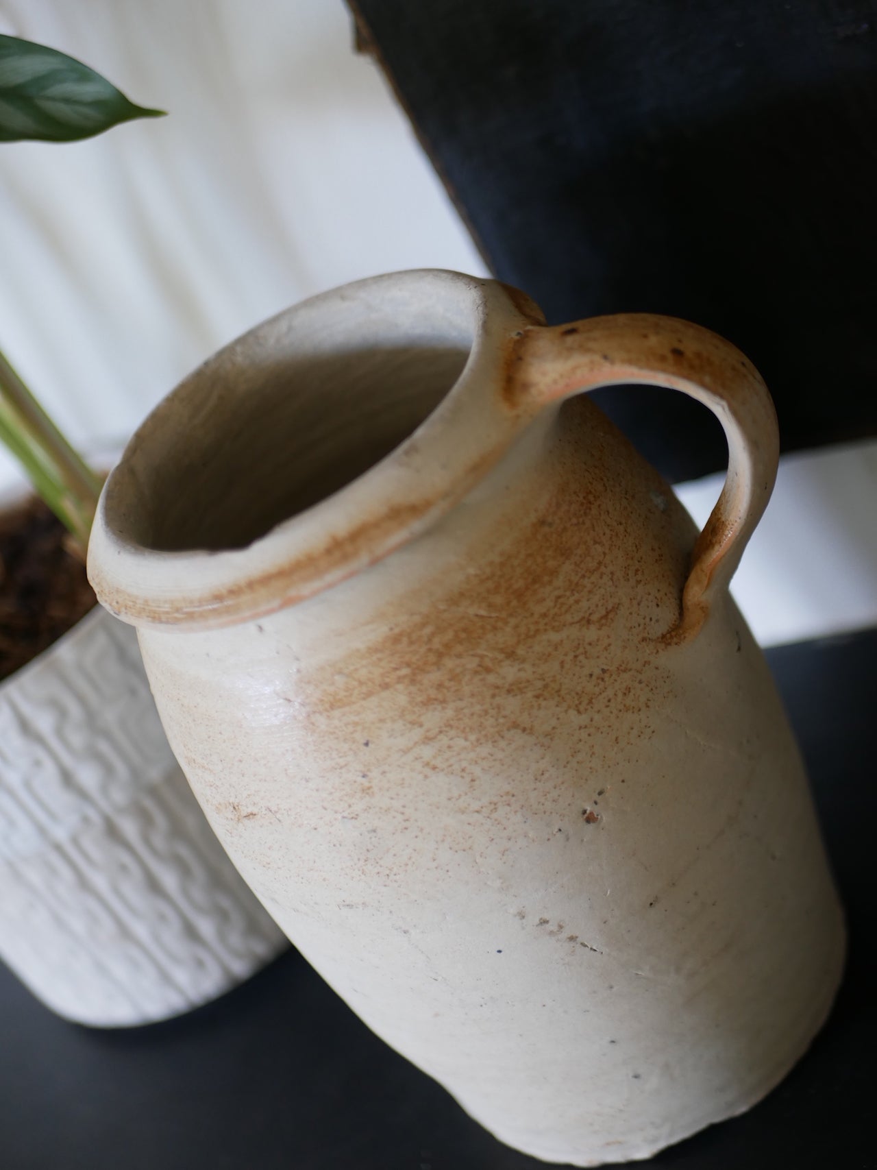 Medium Antique French Earthenware Jug
