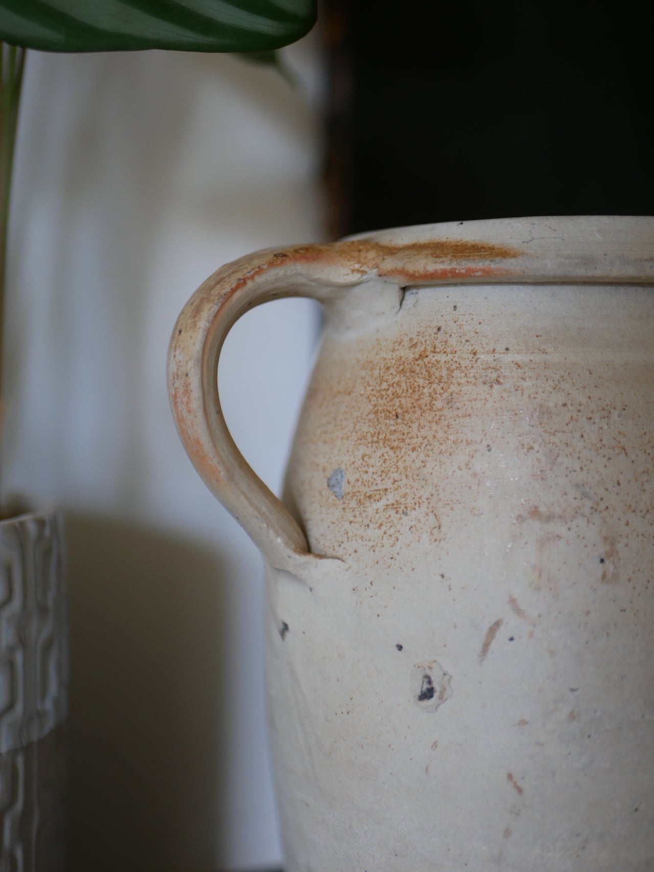 Medium Antique French Earthenware Jug