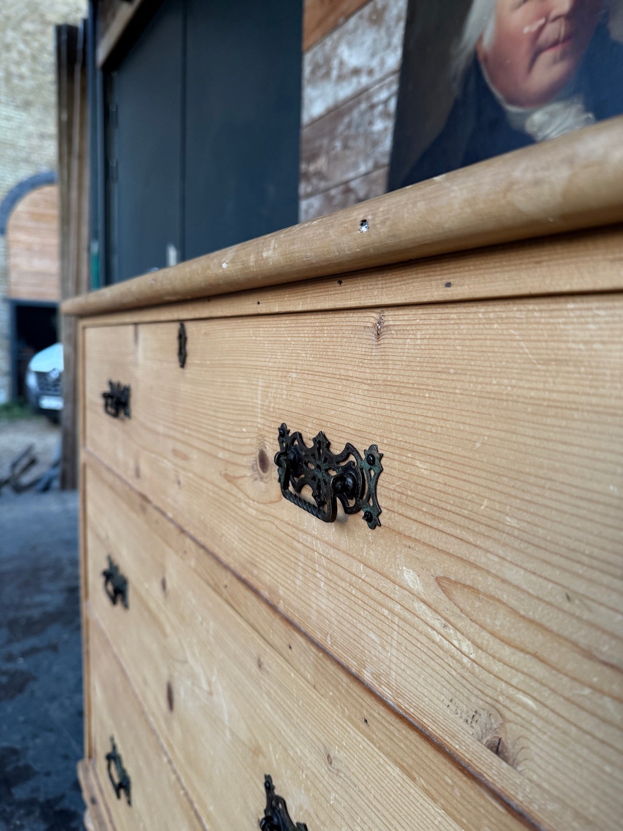 Little old pine storage box (faux chest of drawers)