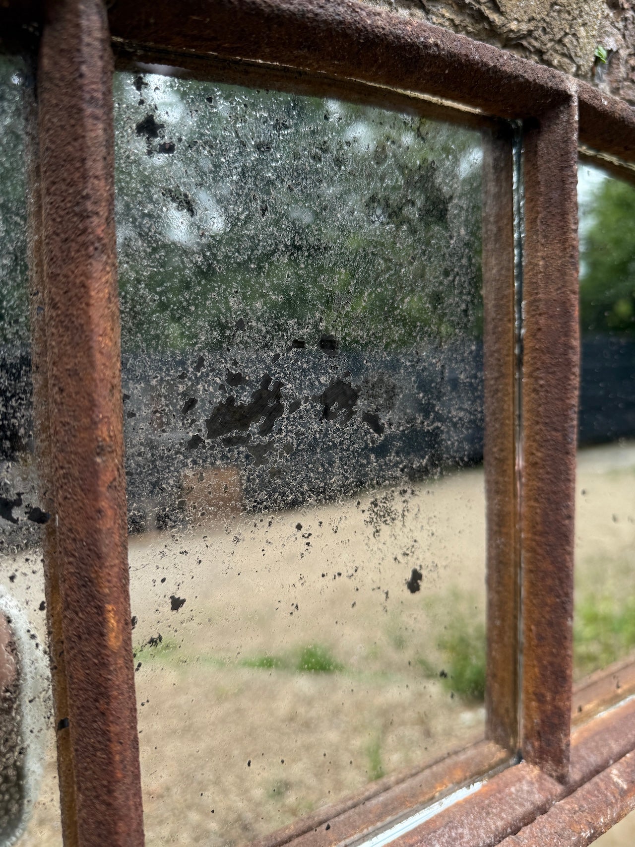 Fabulous industrial crittall mirrored window frame