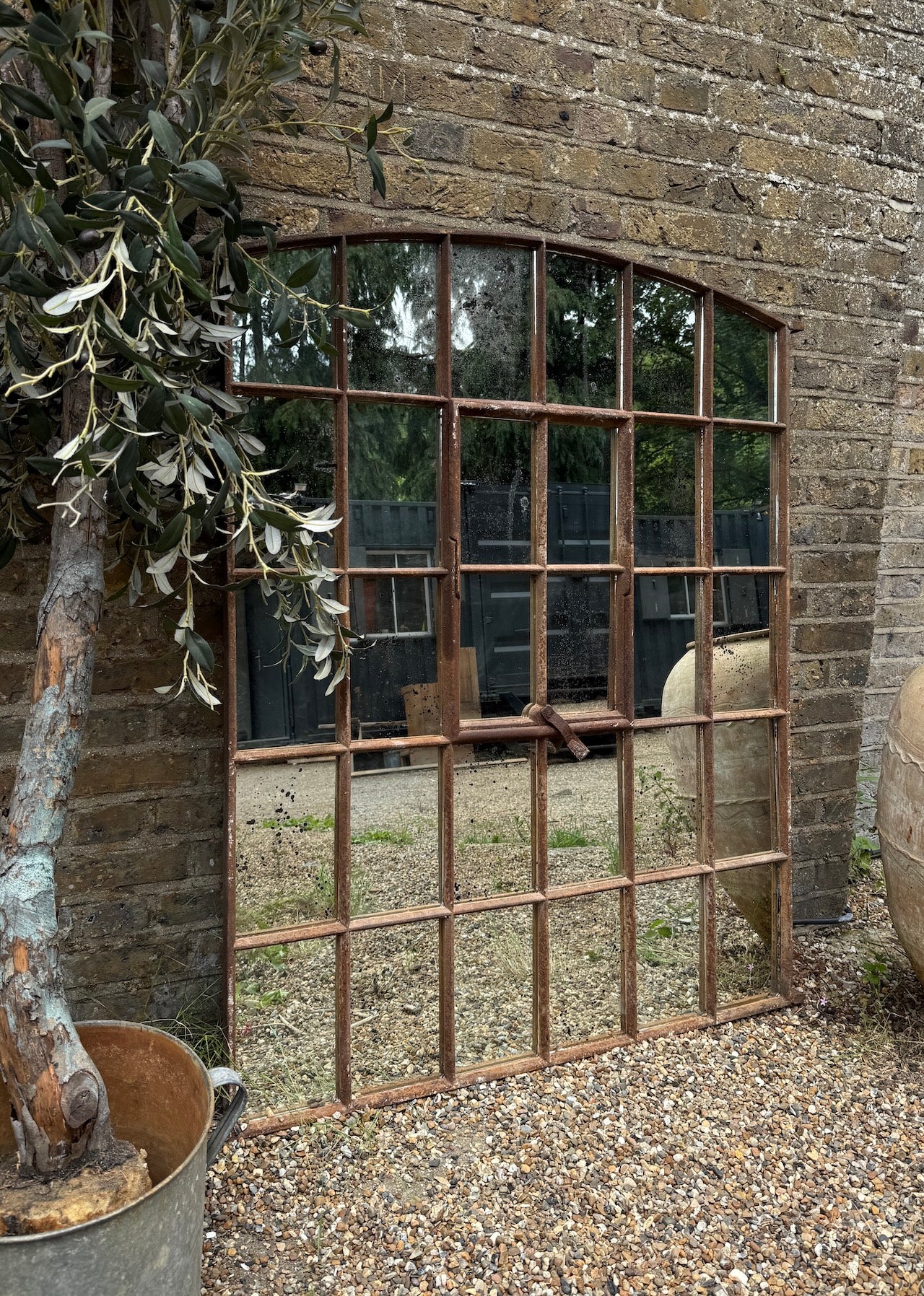 Fabulous industrial crittall mirrored window frame