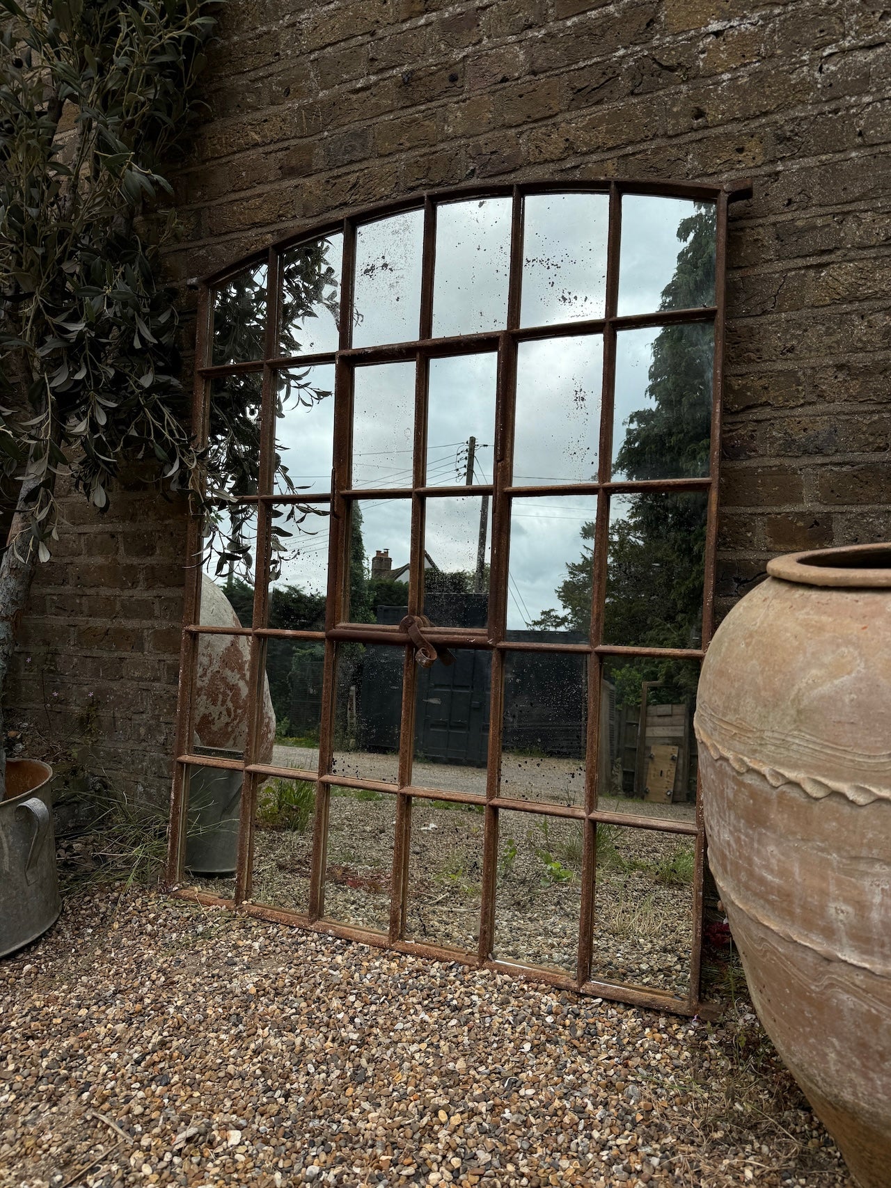 Fabulous industrial crittall mirrored window frame