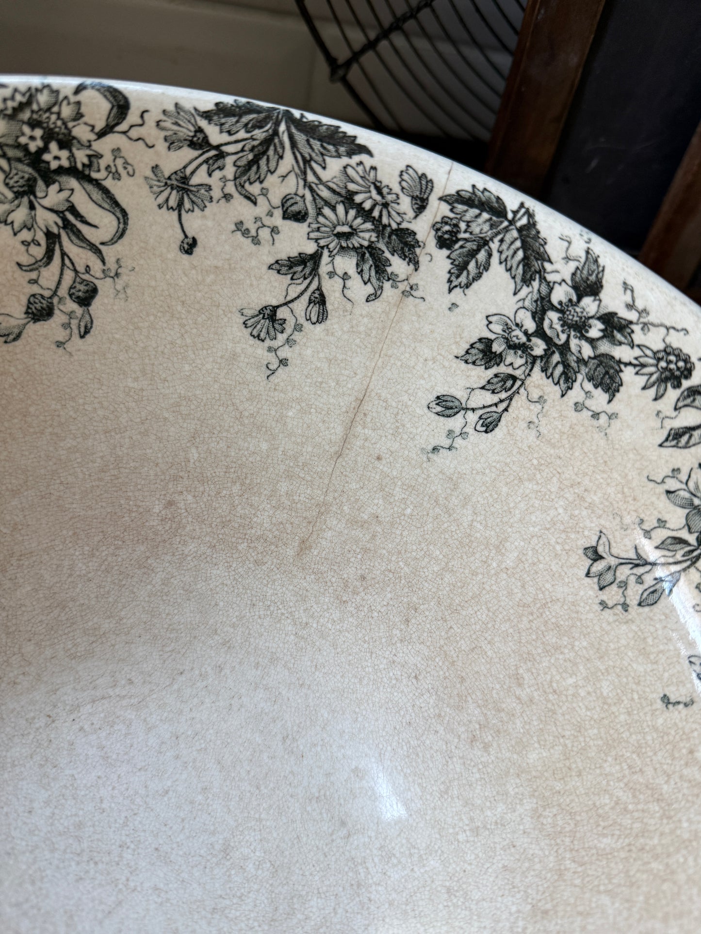 Pretty antique French salad bowl