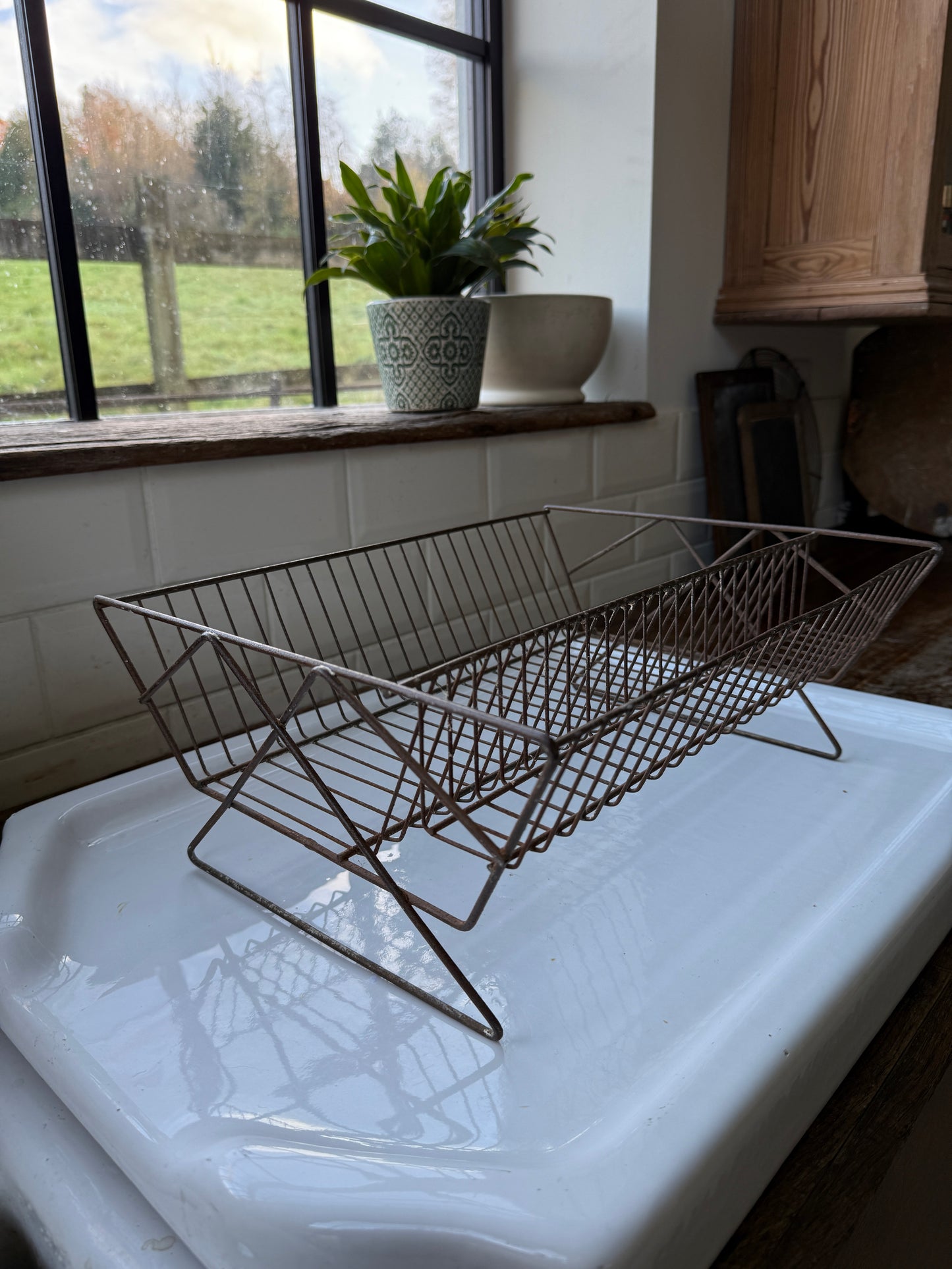 Vintage French dish drainer