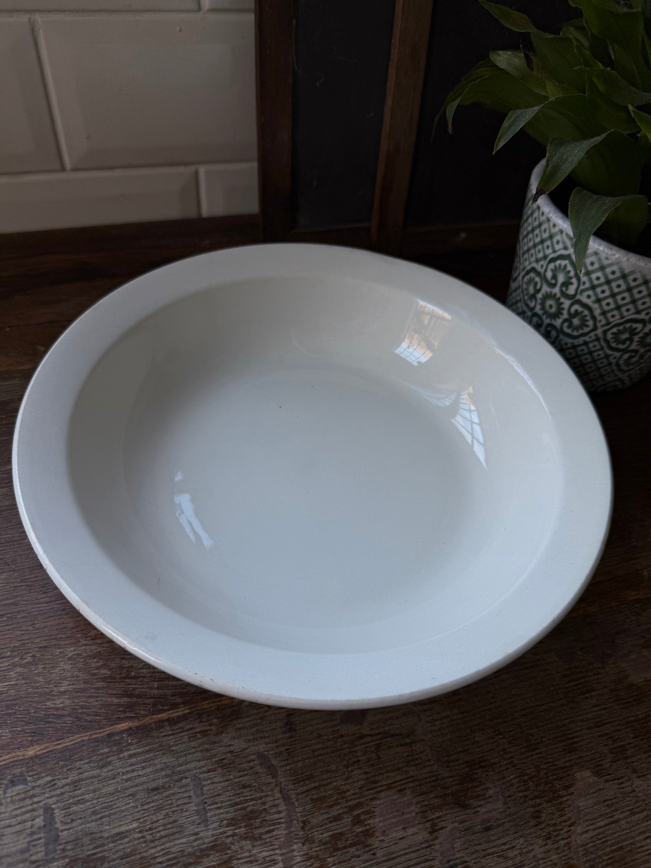 Antique French ironstone serving bowl