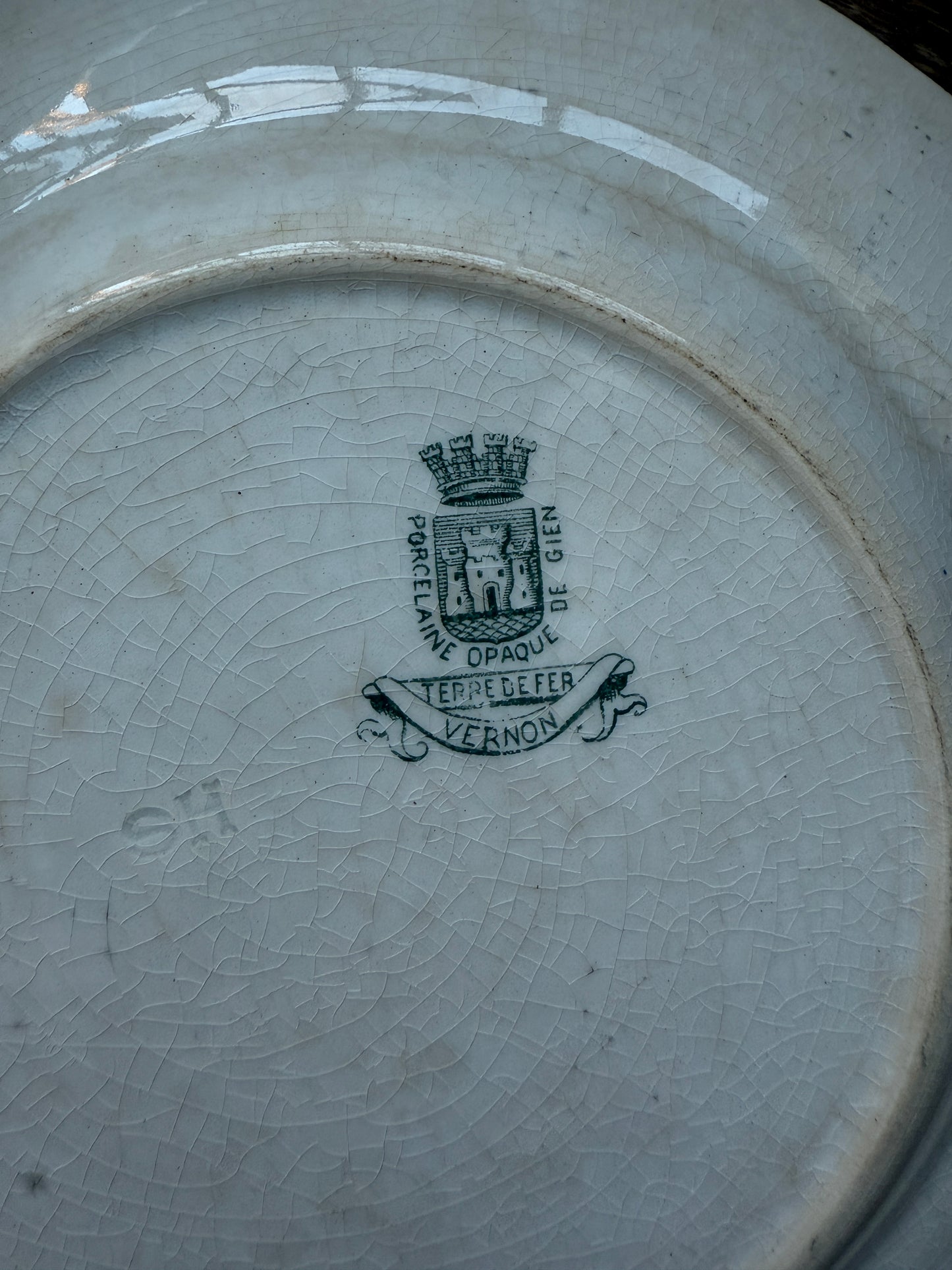 Four pretty vintage French side plates