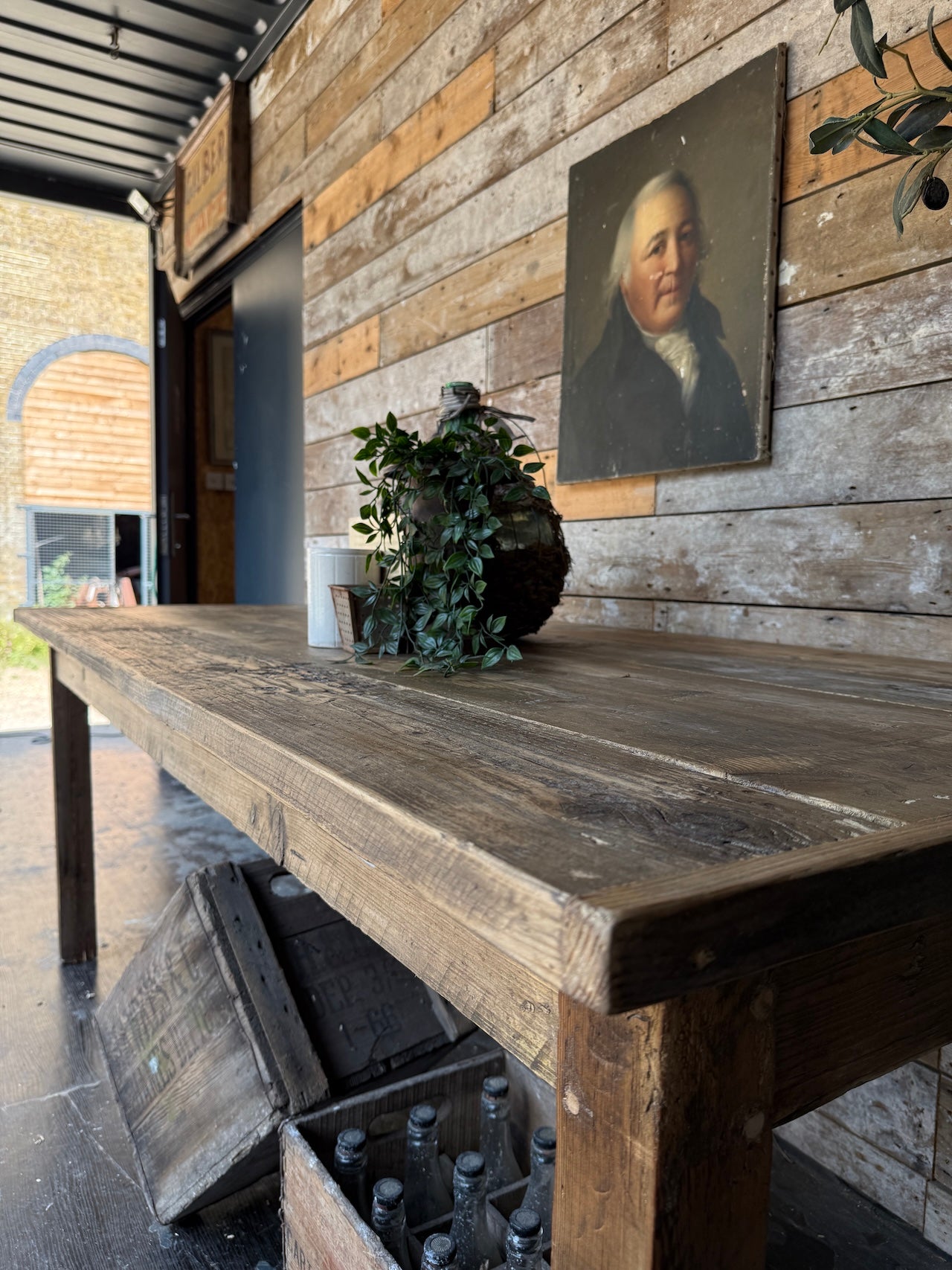 Rustic, reclaimed 2 metre table