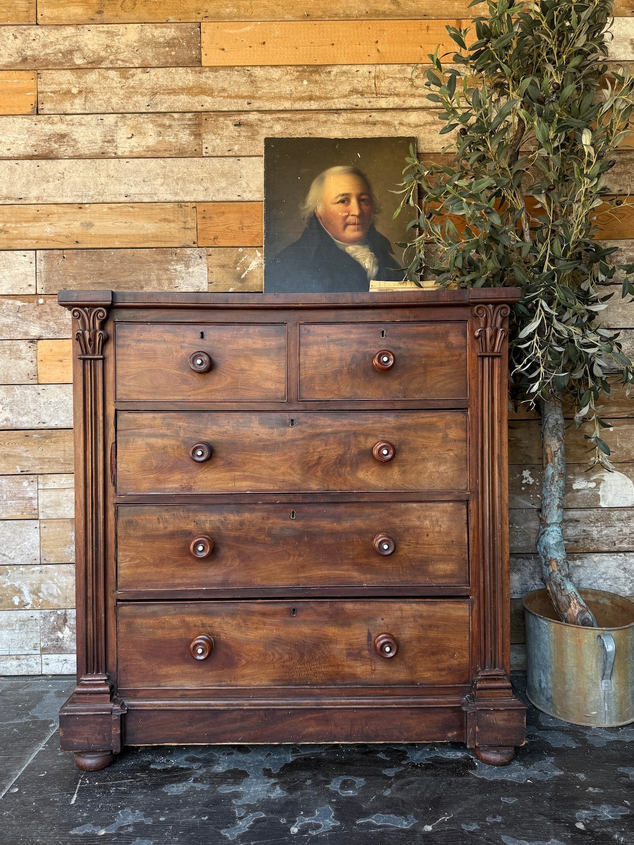 Handsome rustic Scottish chest of drawers