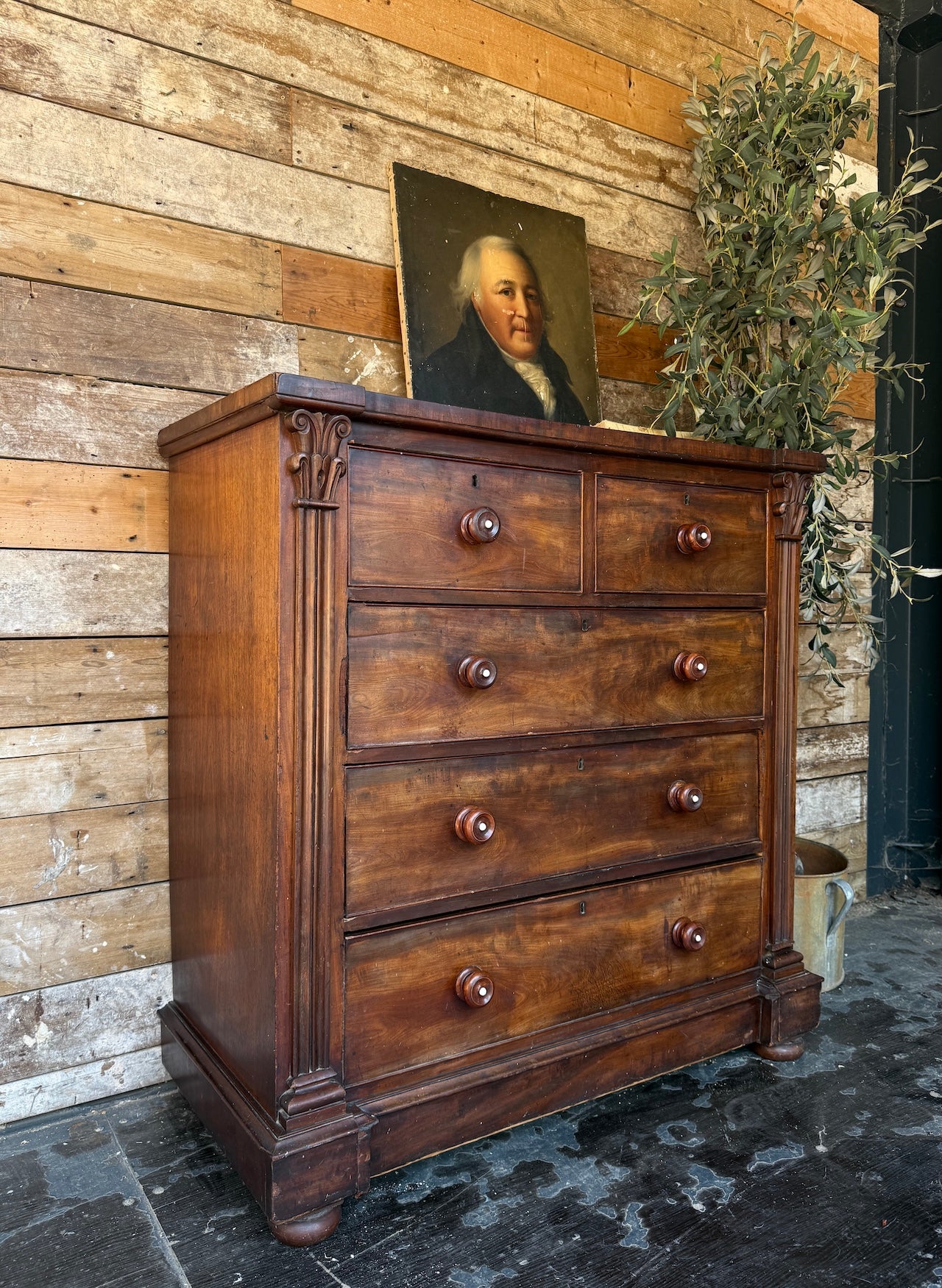 Handsome rustic Scottish chest of drawers