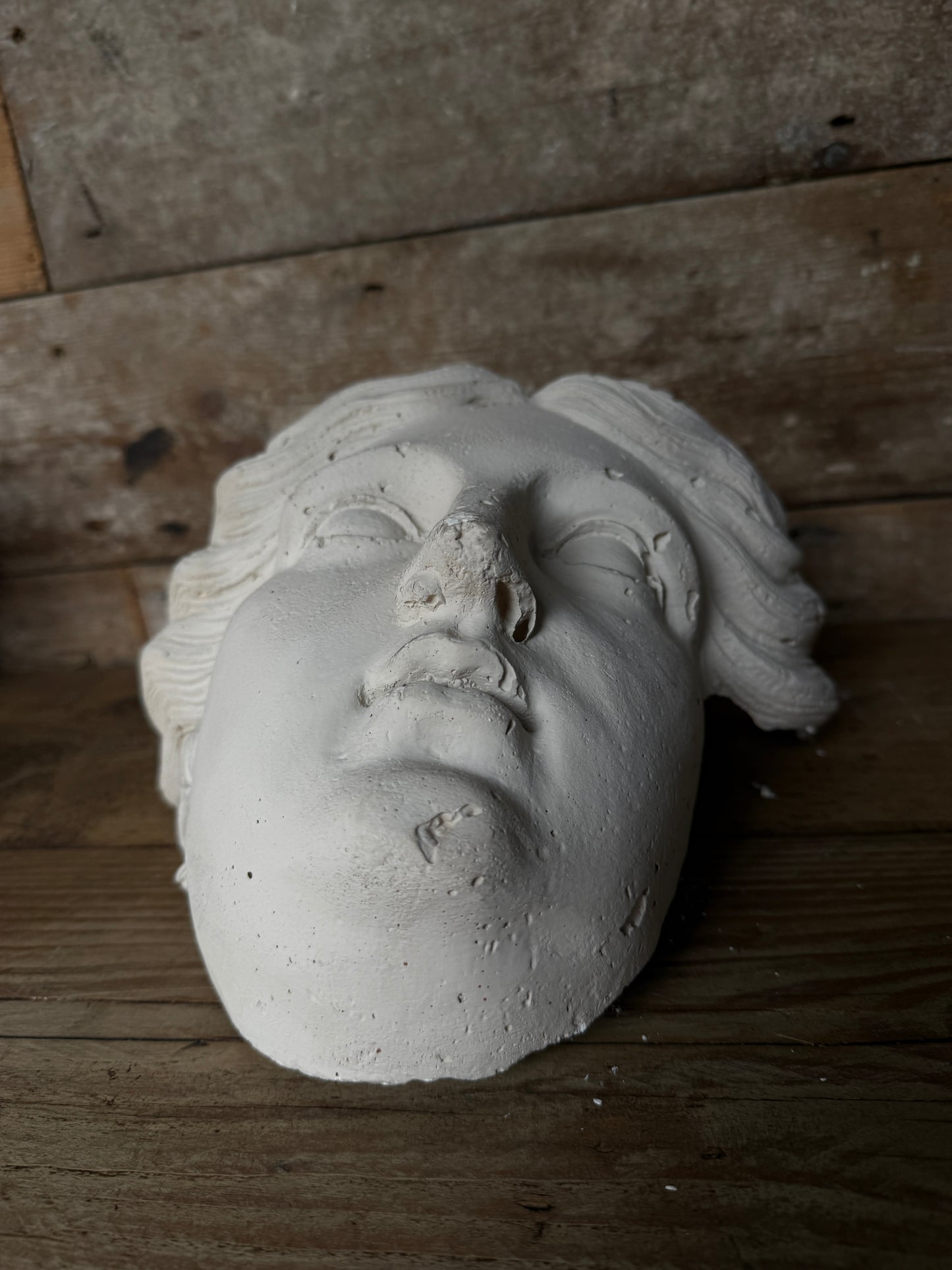 Plaster female Greek head