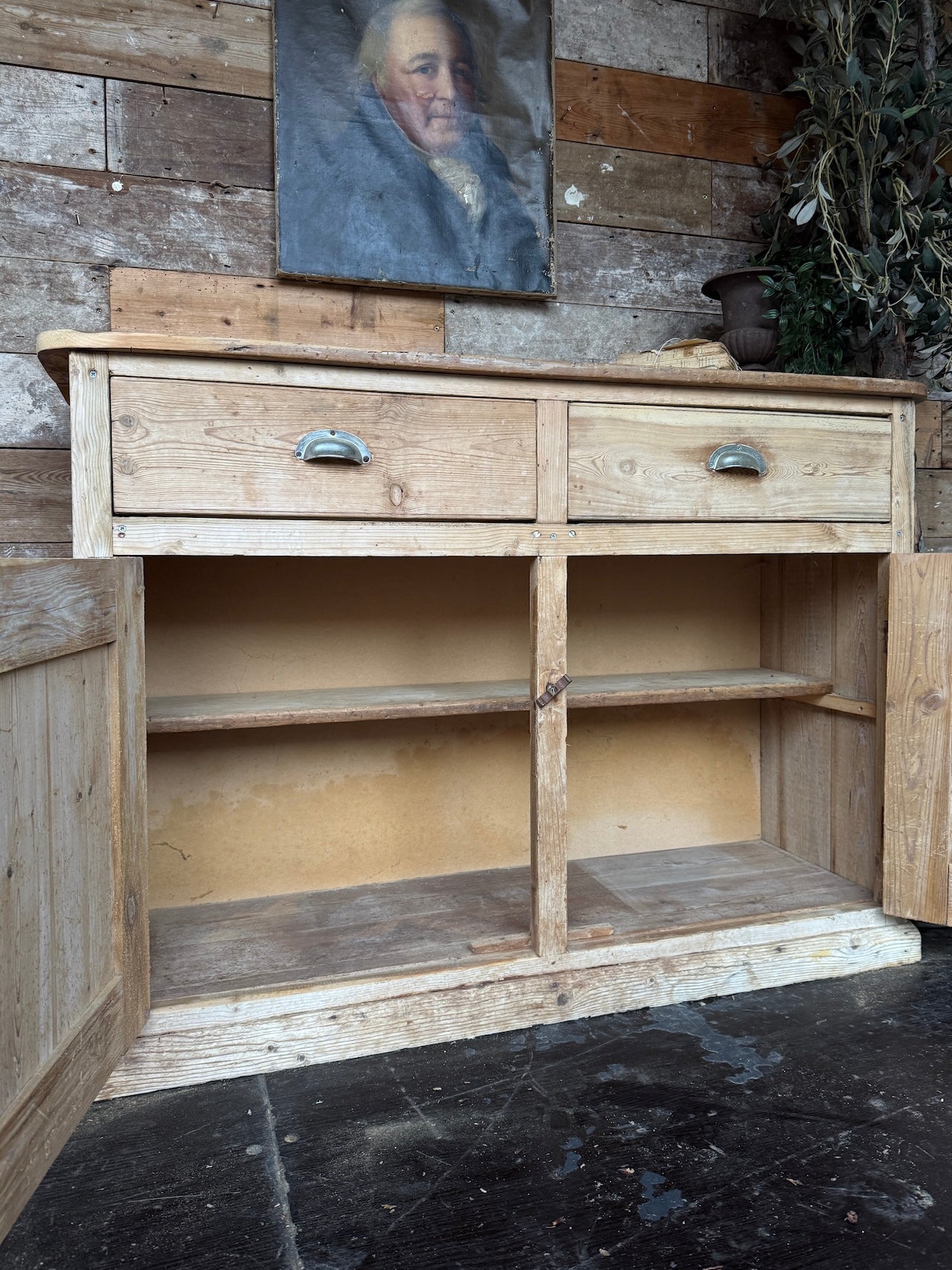 Rustic old pine sideboard