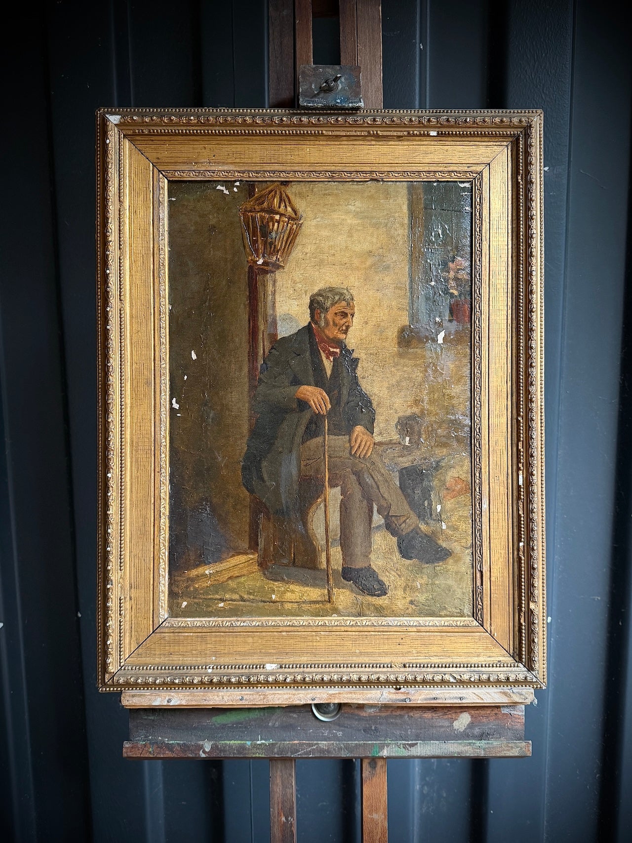Gilt framed oil painting