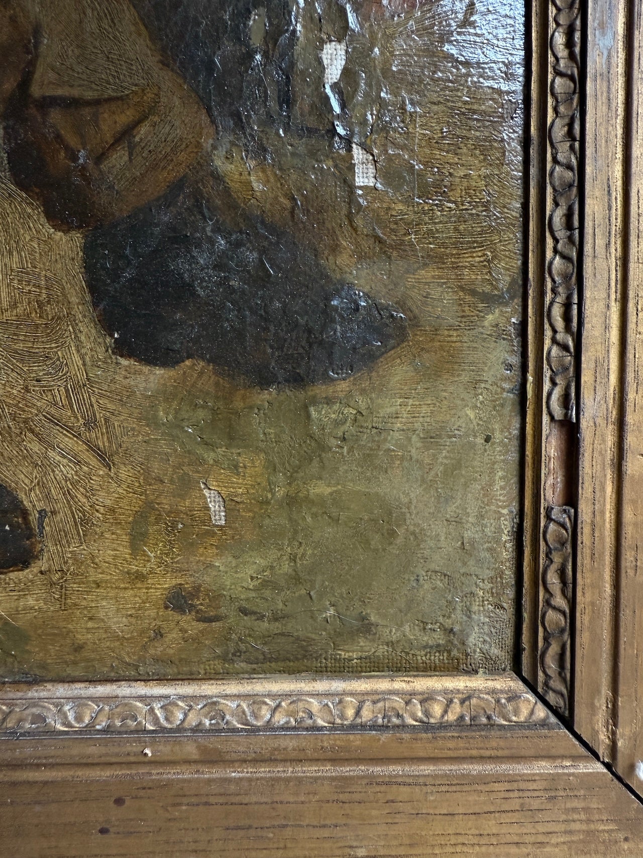 Gilt framed oil painting