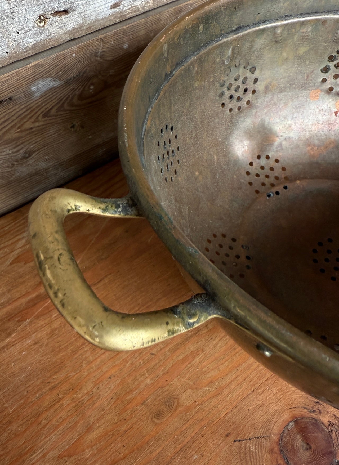 Vintage copper colander